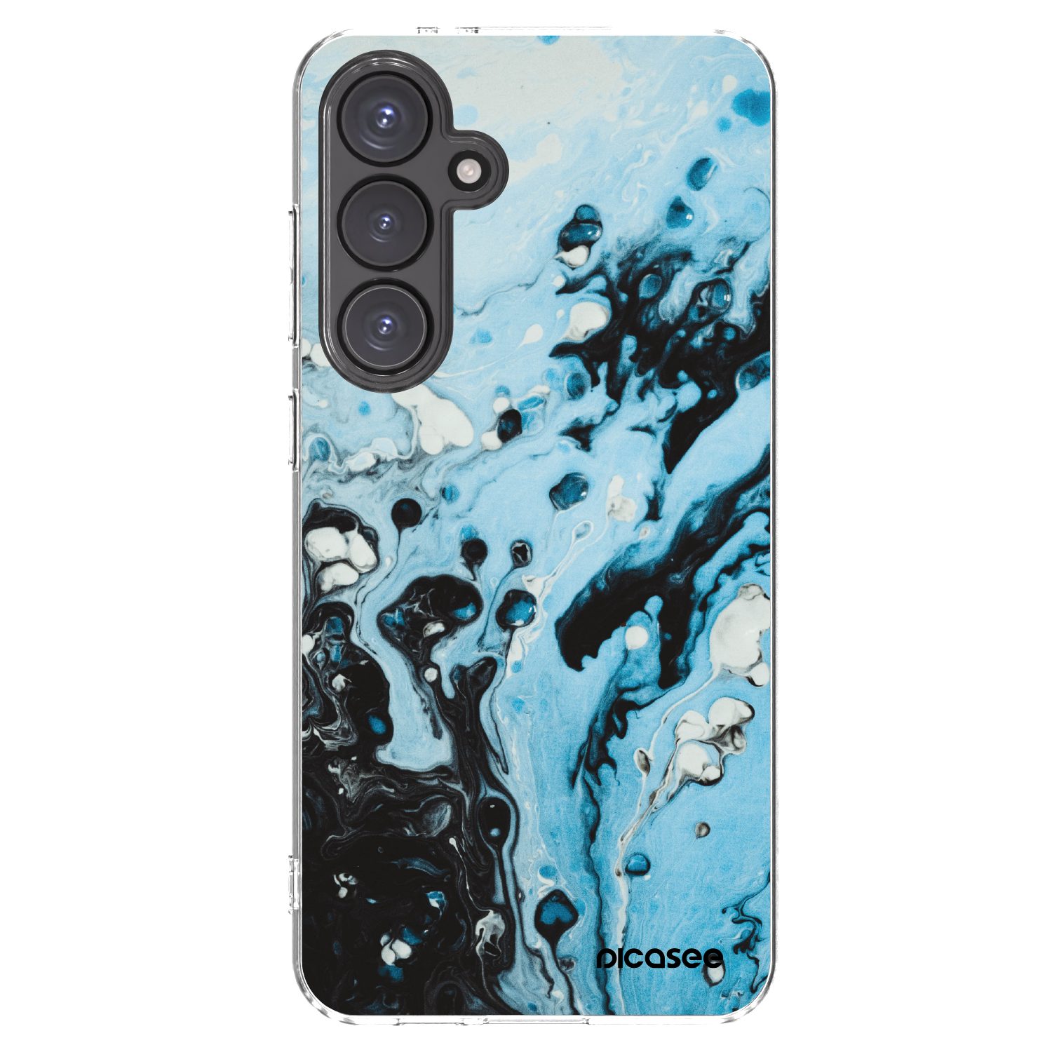 Picasee silikonový průhledný obal pro Samsung Galaxy S24 FE S721B - Organic blue
