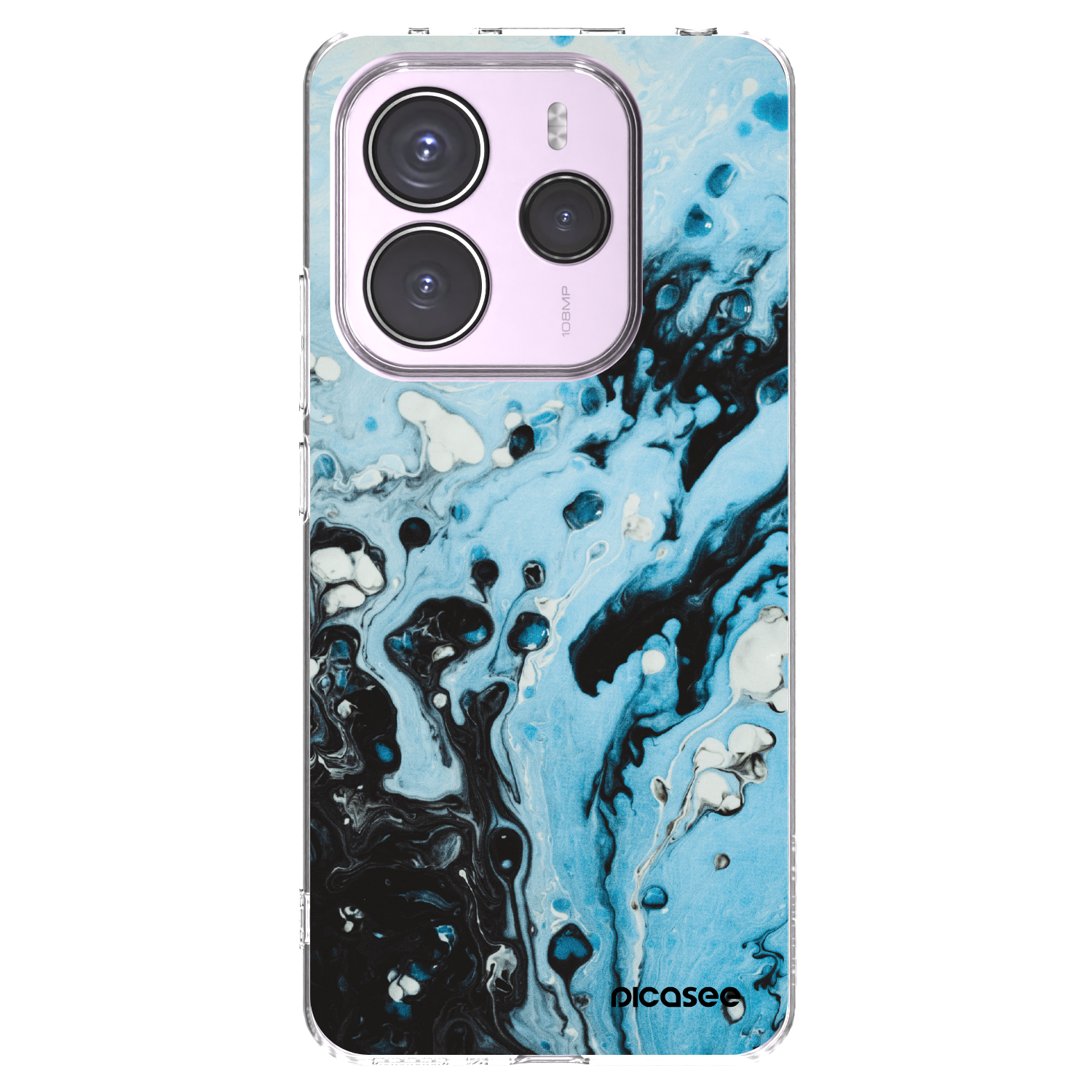 Picasee silikonový průhledný obal pro Xiaomi Redmi Note 14 5G - Organic blue