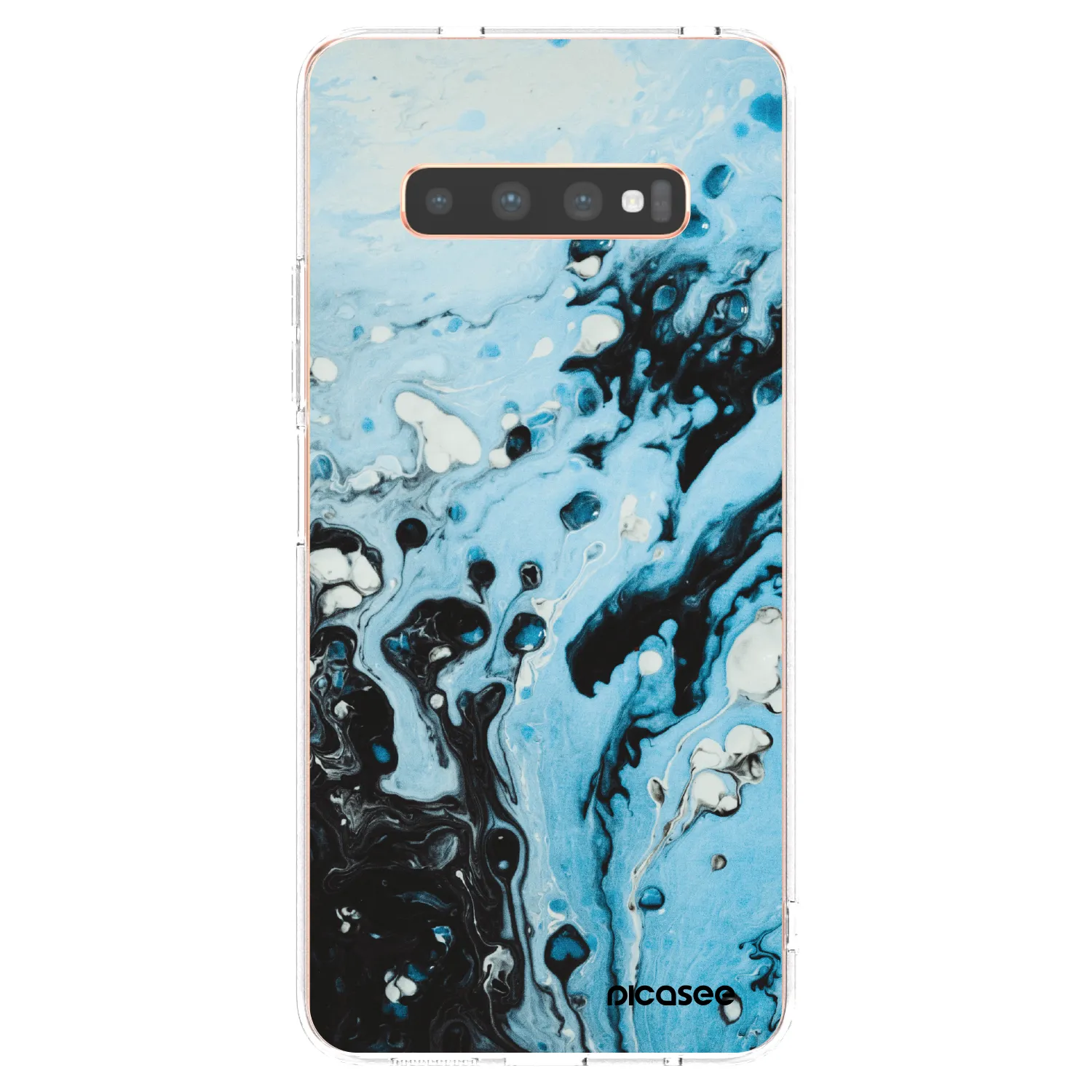 Picasee silikonový průhledný obal pro Samsung Galaxy S10 Plus G975 - Organic blue