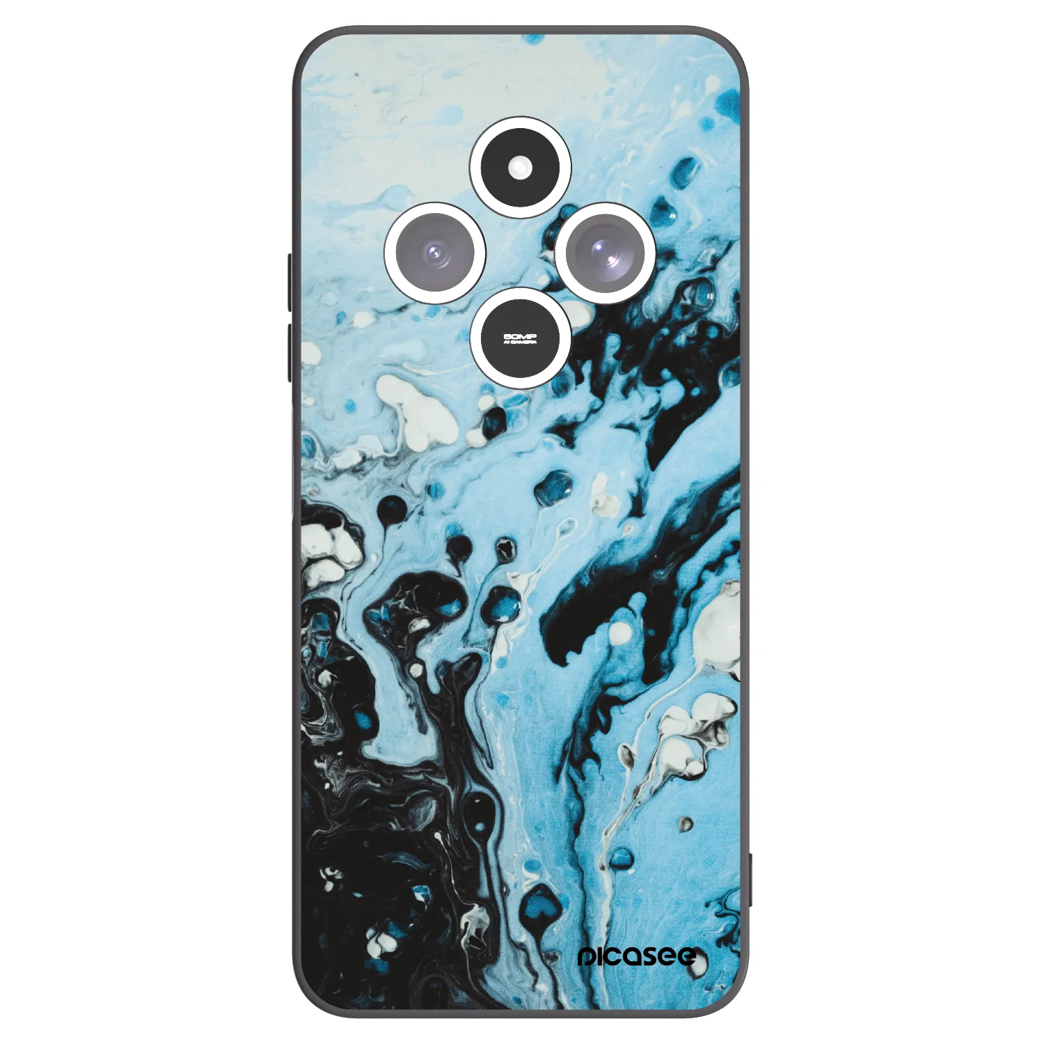 Picasee silikonový černý obal pro Xiaomi Redmi 14C - Organic blue