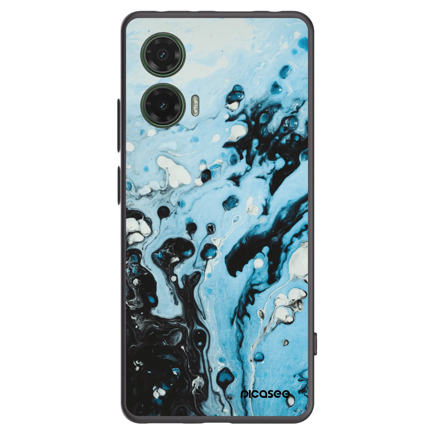 Picasee silikonový černý obal pro Motorola Moto G35 5G - Organic blue