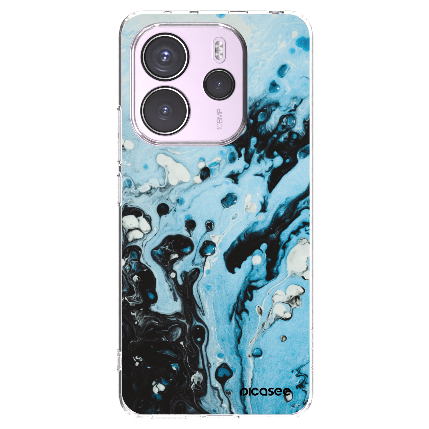 Picasee silikonový průhledný obal pro Xiaomi Redmi Note 14 4G - Organic blue