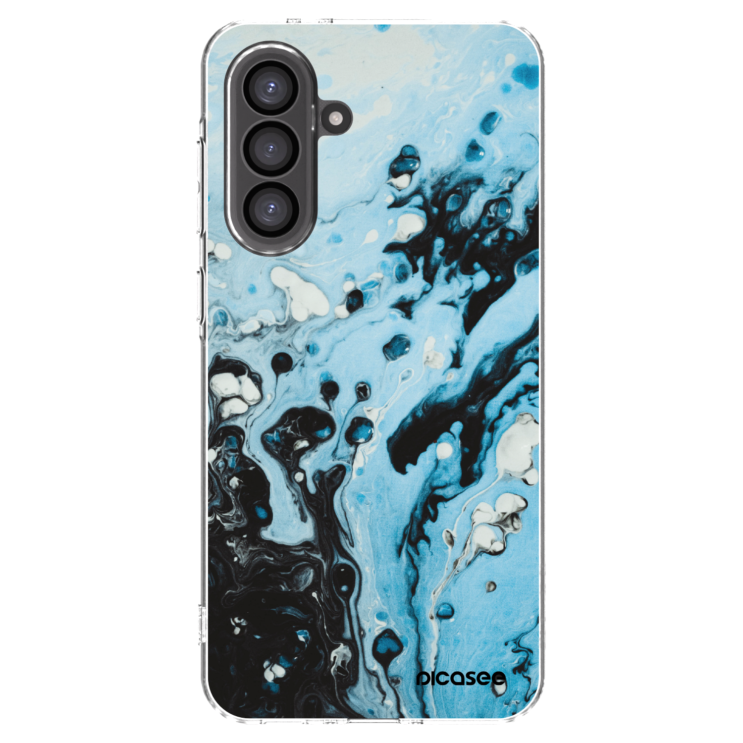 Picasee silikonový průhledný obal pro Samsung Galaxy A36 5G - Organic blue