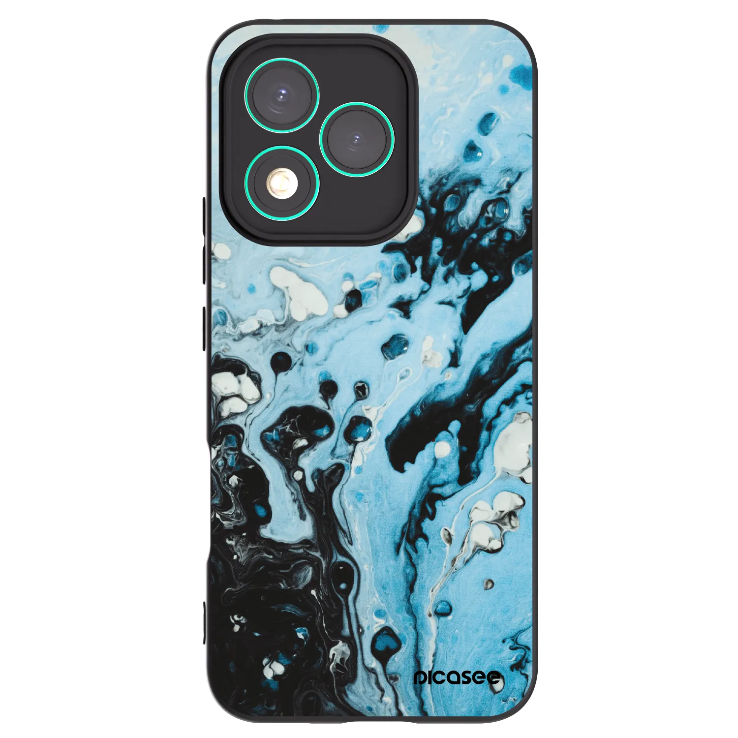 Picasee silikonový černý obal pro Honor 400 Lite 5G - Organic blue