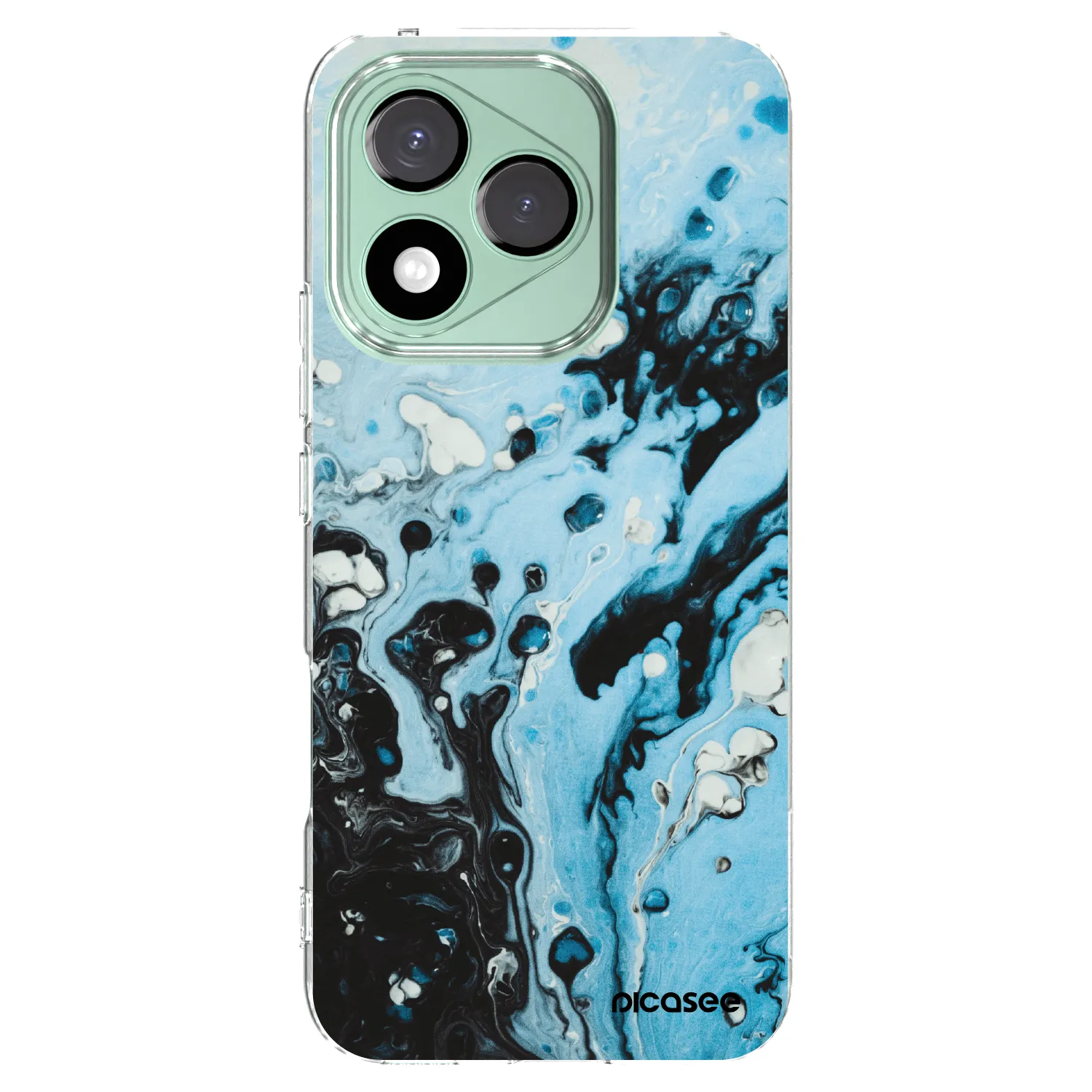 Picasee silikonový průhledný obal pro Honor 400 Lite 5G - Organic blue