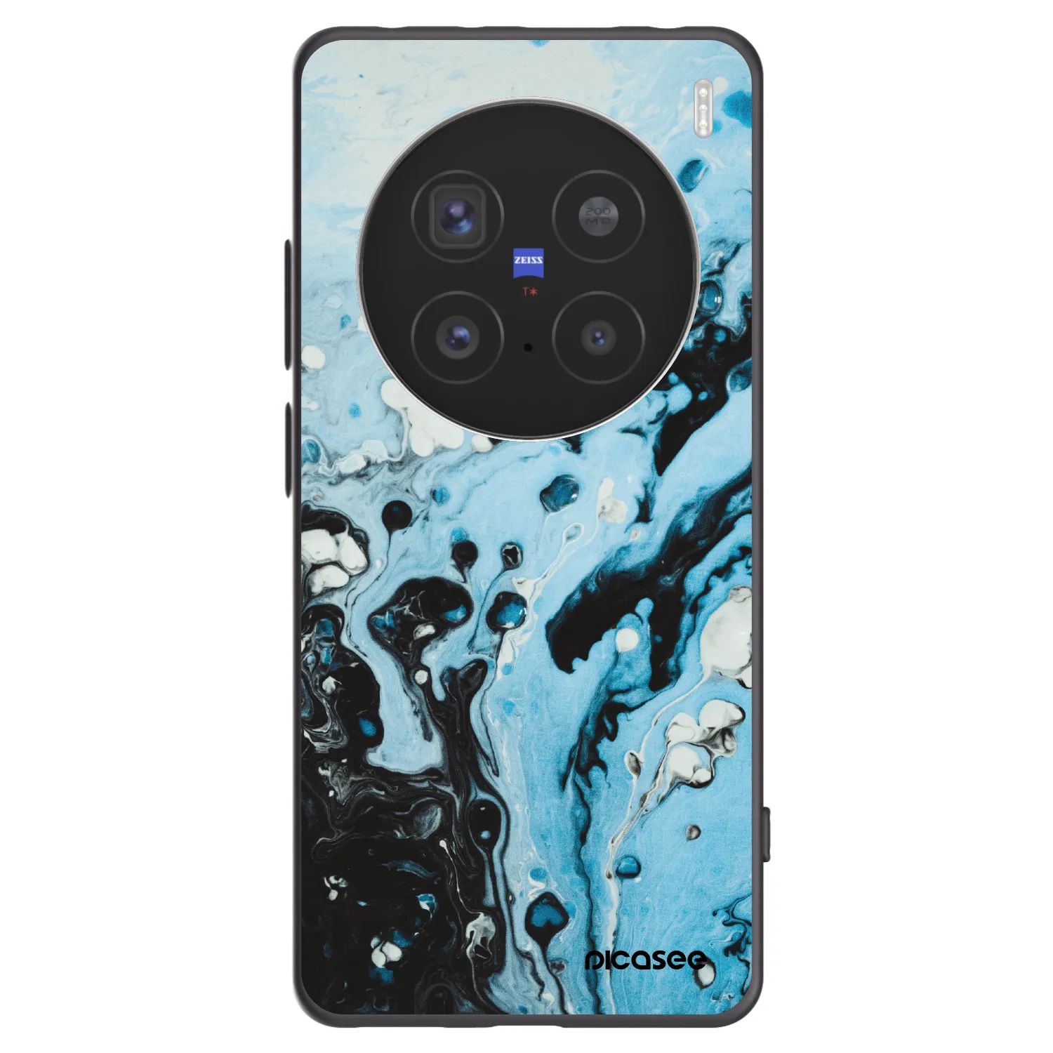 Picasee silikonový černý obal pro Vivo X200 Pro - Organic blue