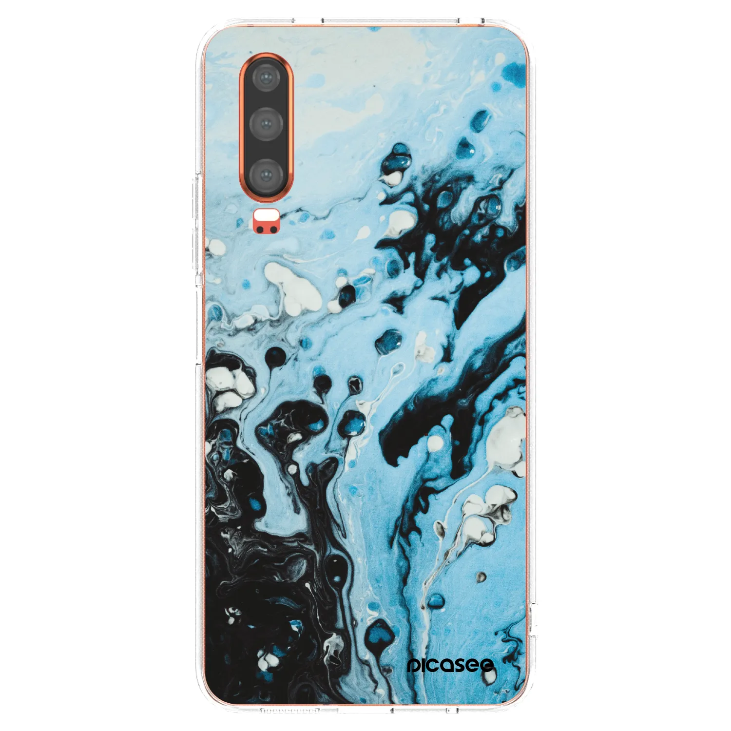 Picasee silikonový průhledný obal pro Huawei P30 - Organic blue