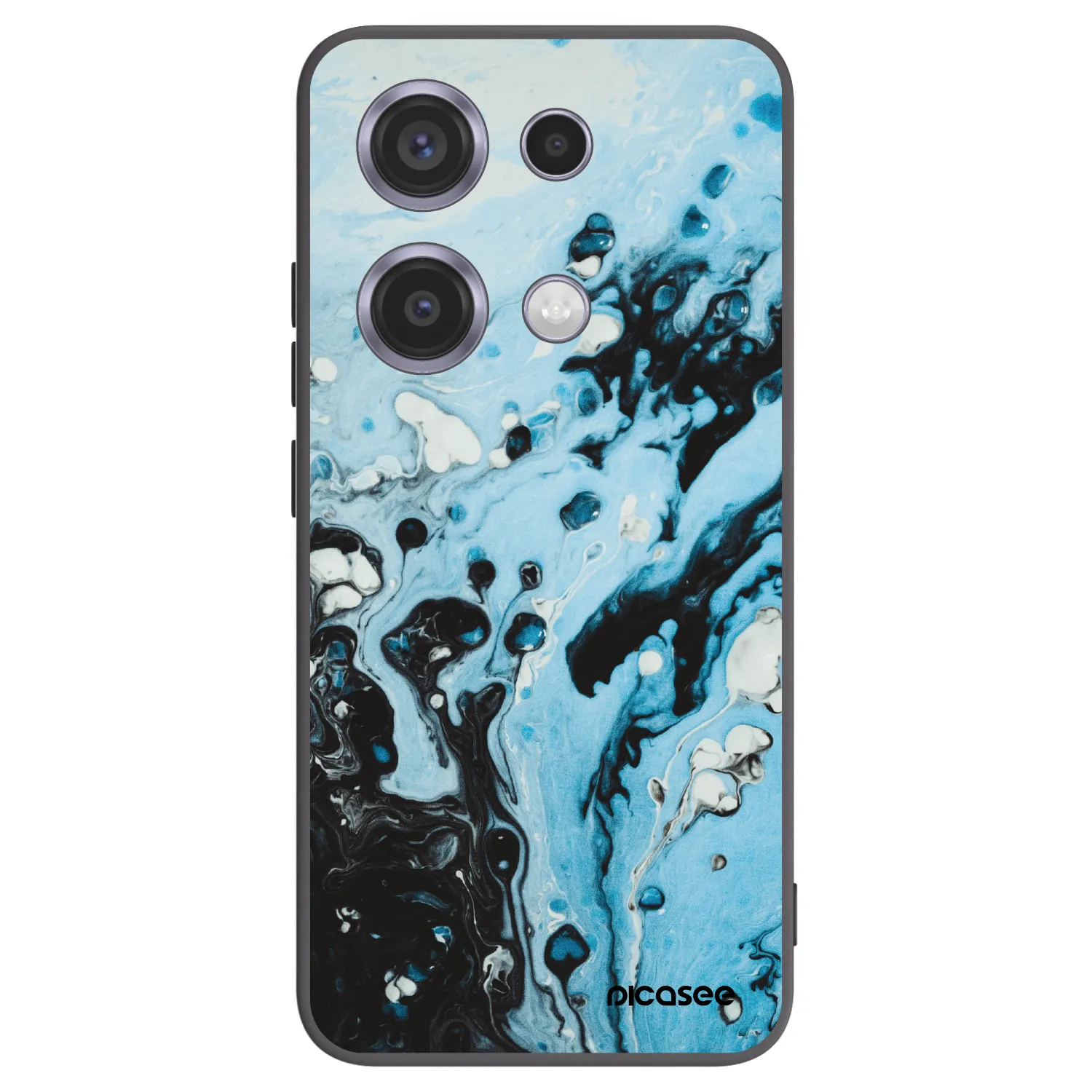 Picasee silikonový černý obal pro Xiaomi Redmi Note 14S - Organic blue