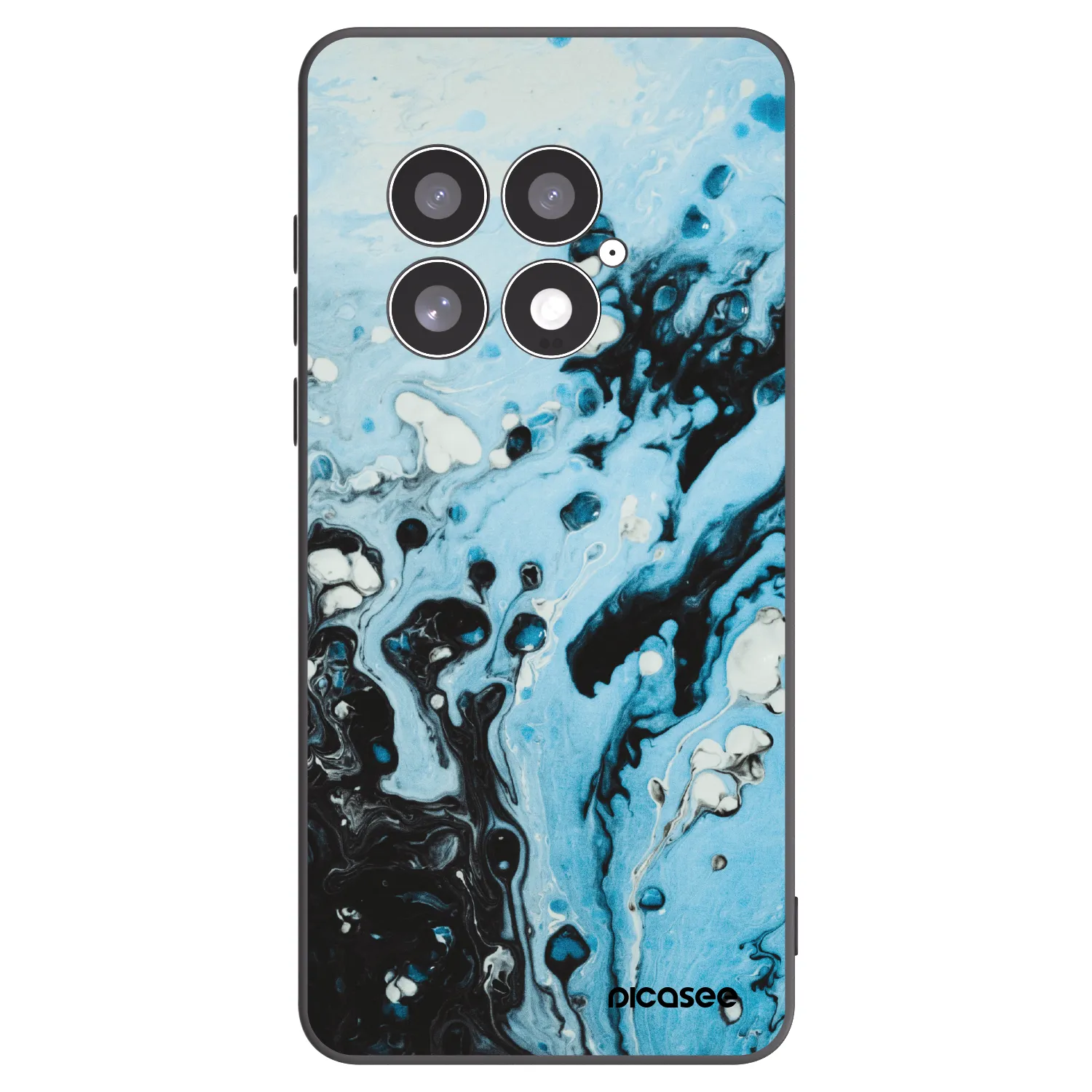 Picasee silikonový černý obal pro OnePlus 13 5G - Organic blue