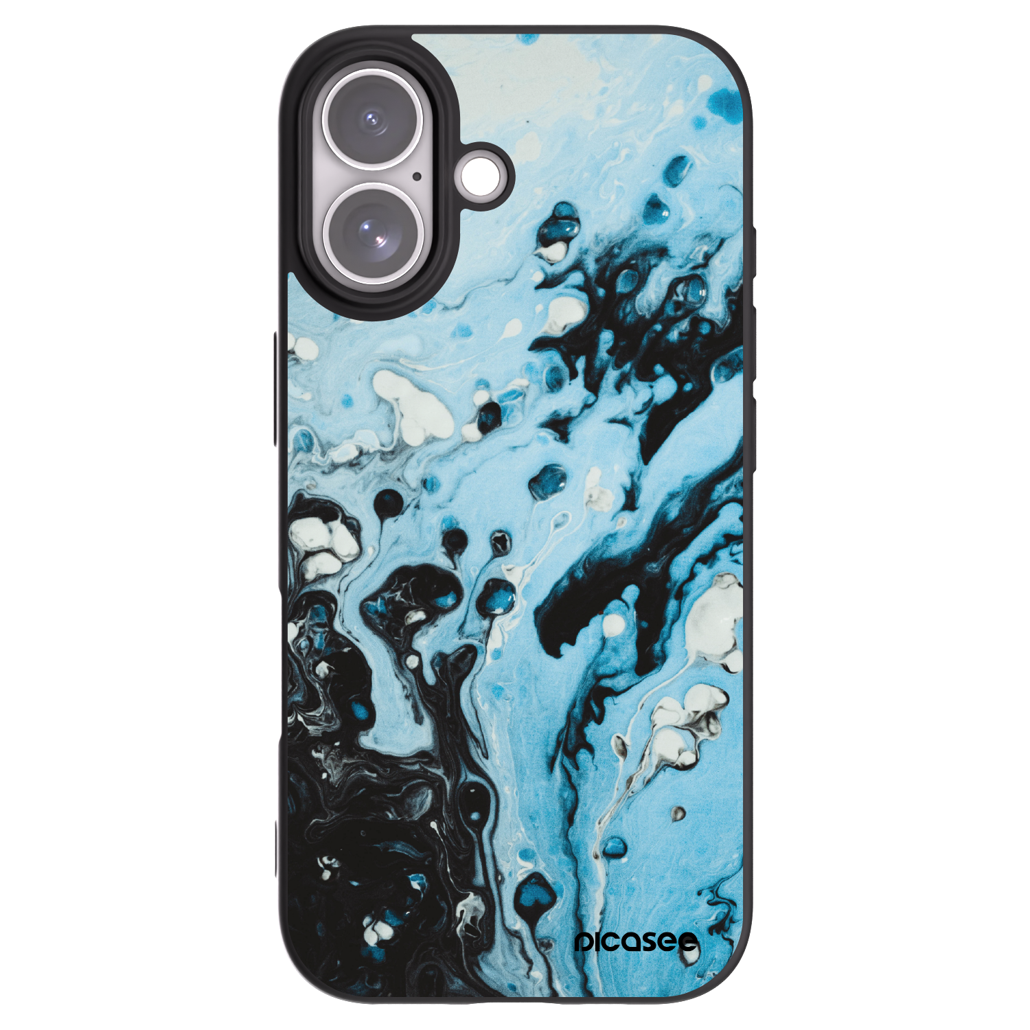 Picasee silikonový černý obal pro Apple iPhone 17 - Organic blue