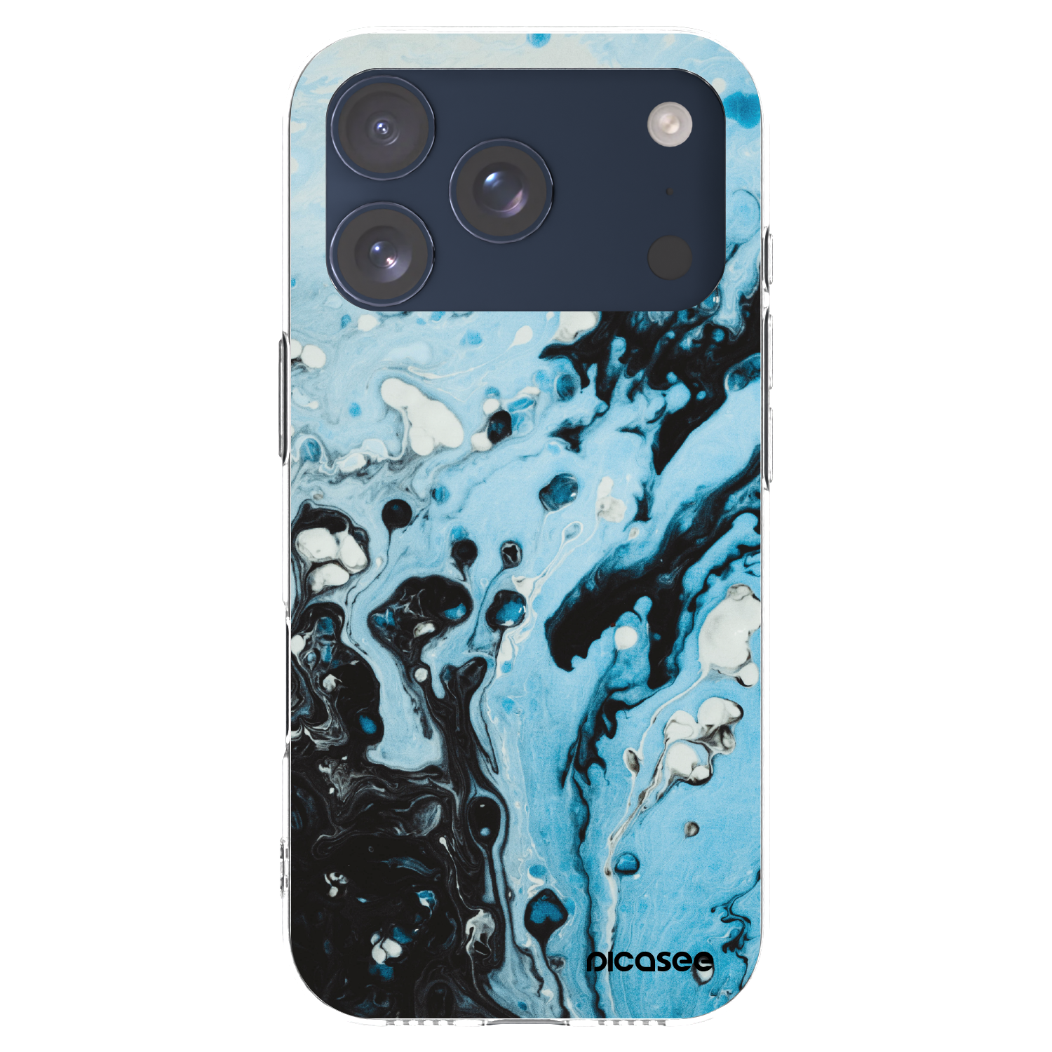 Picasee silikonový průhledný obal pro Apple iPhone 17 Pro - Organic blue