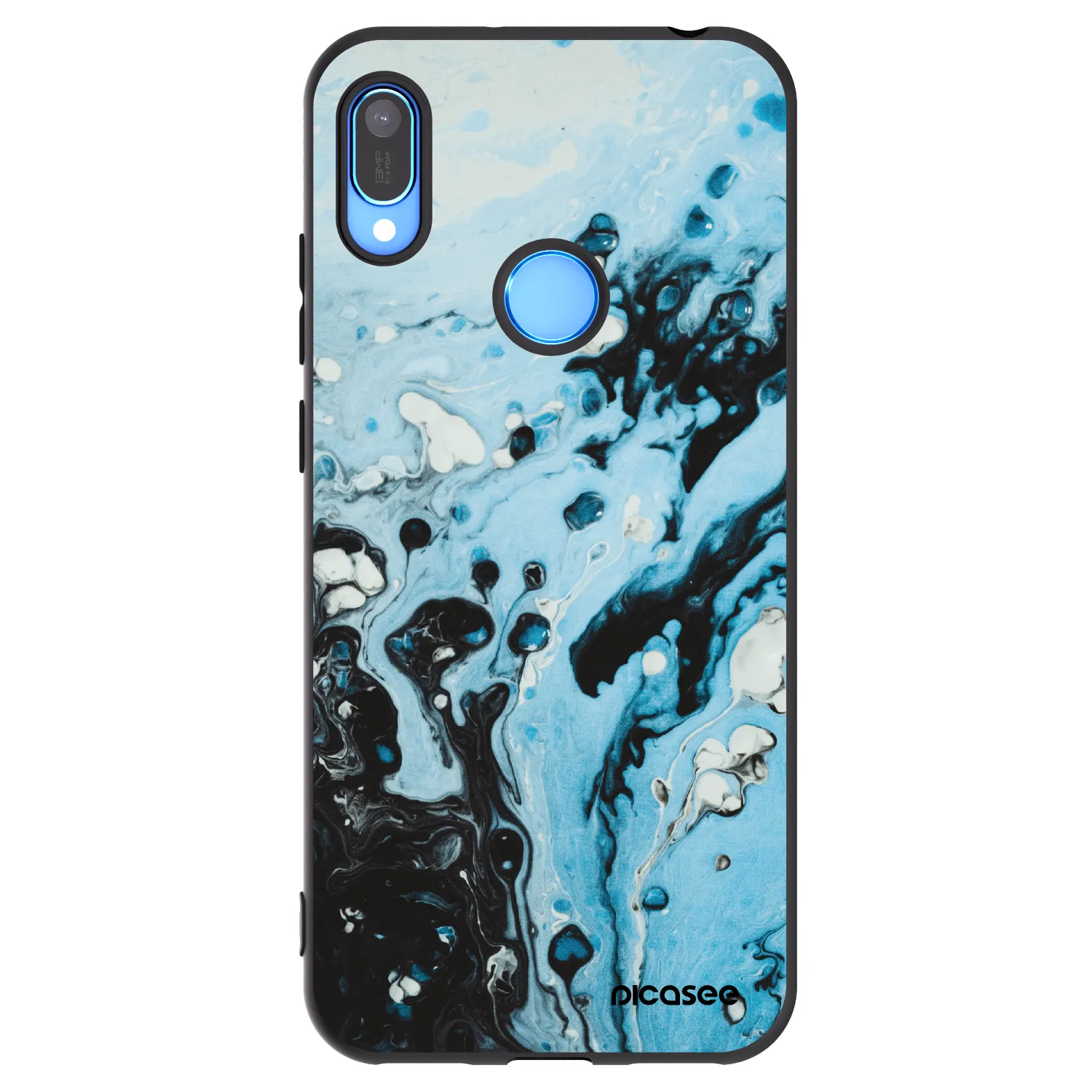Picasee silikonový černý obal pro Huawei Y6 2019 - Organic blue