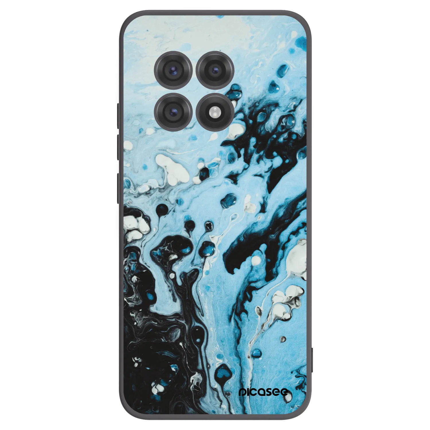 Picasee silikonový černý obal pro OnePlus 13R 5G - Organic blue