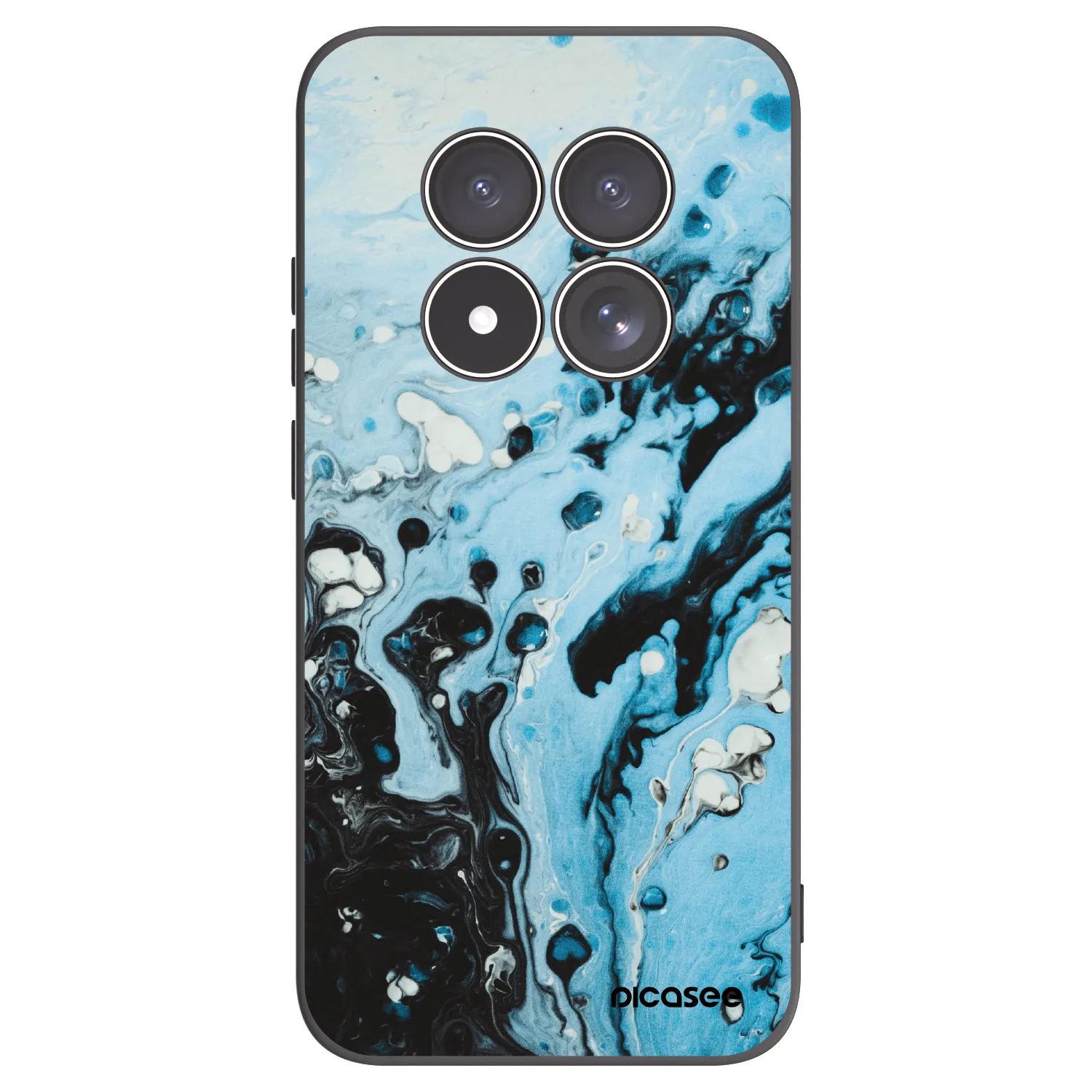 Picasee silikonový černý obal pro Xiaomi Redmi Note 15 Pro 4G - Organic blue