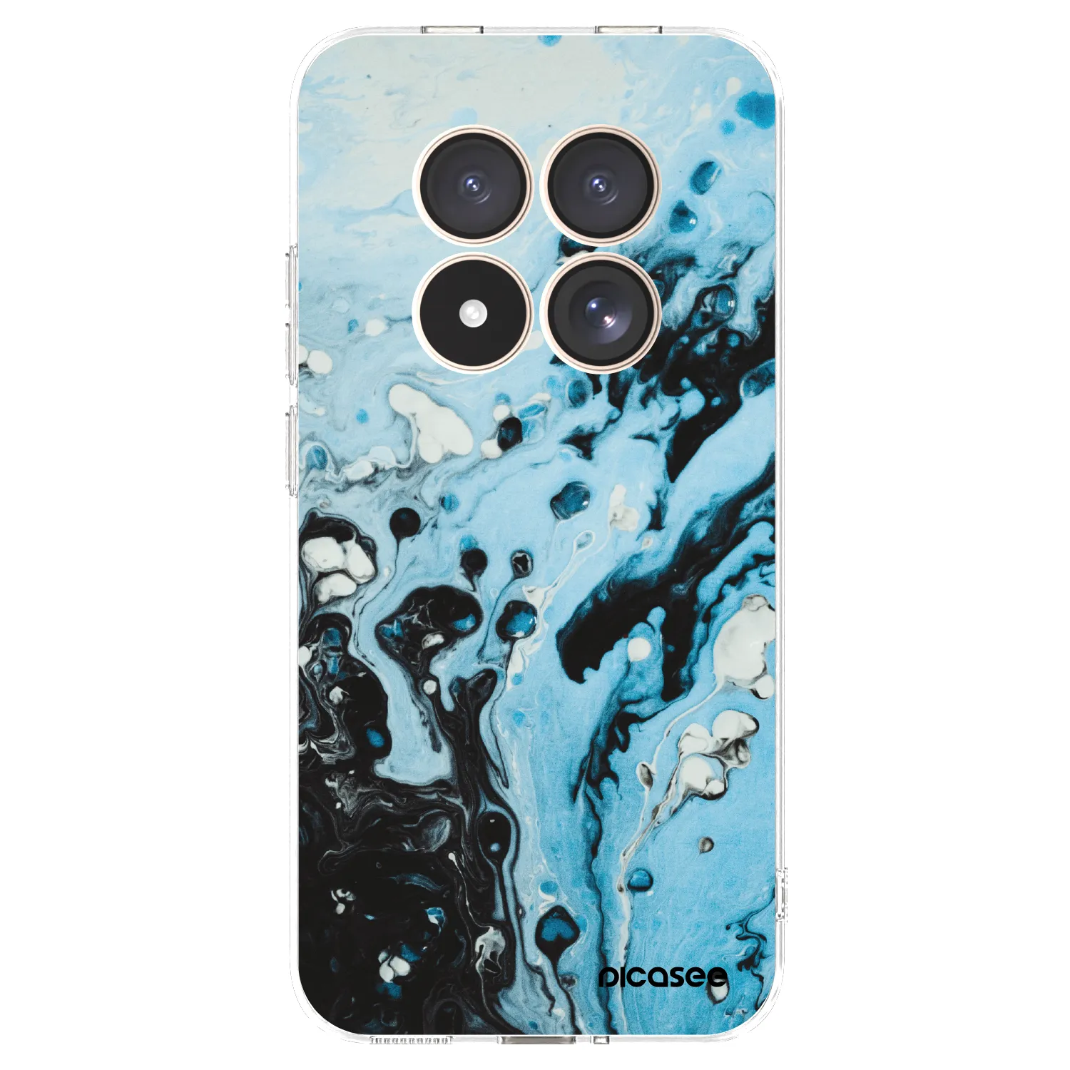 Picasee silikonový průhledný obal pro Xiaomi Redmi Note 15 Pro 4G - Organic blue