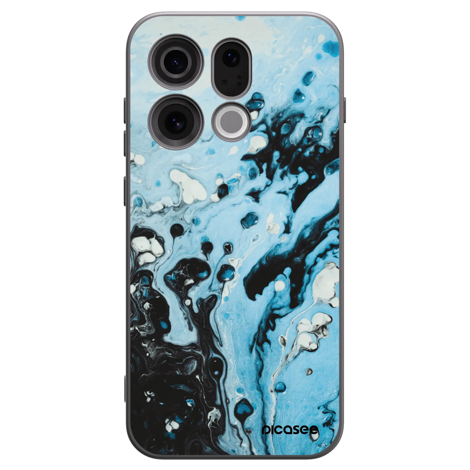 Picasee silikonový černý obal pro OPPO Find X9 - Organic blue