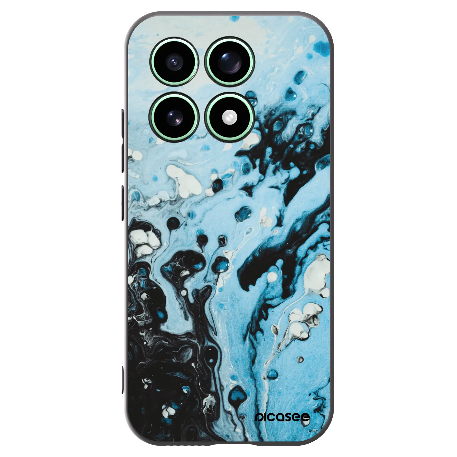 Picasee silikonový černý obal pro Xiaomi 17 - Organic blue