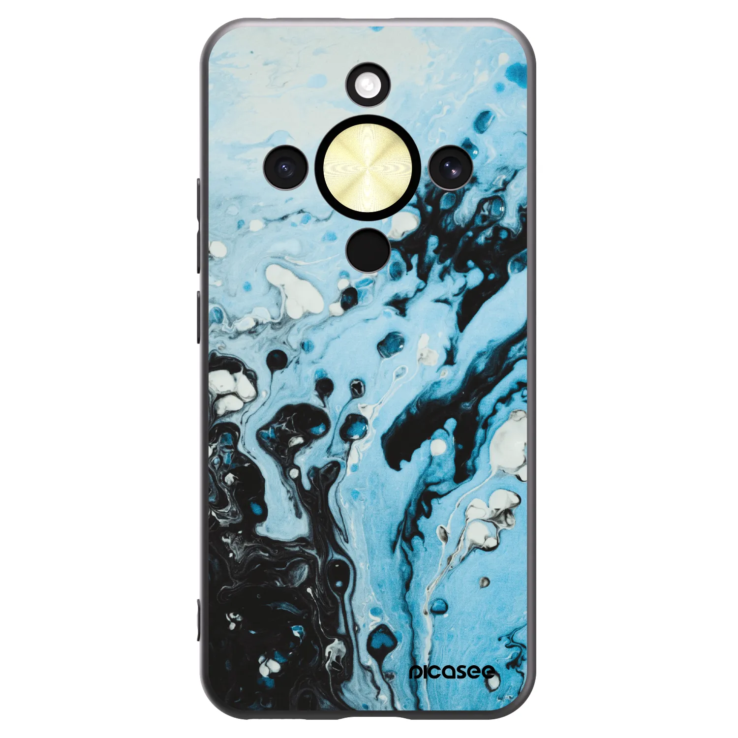 Picasee silikonový černý obal pro Honor Magic8 Lite 5G - Organic blue