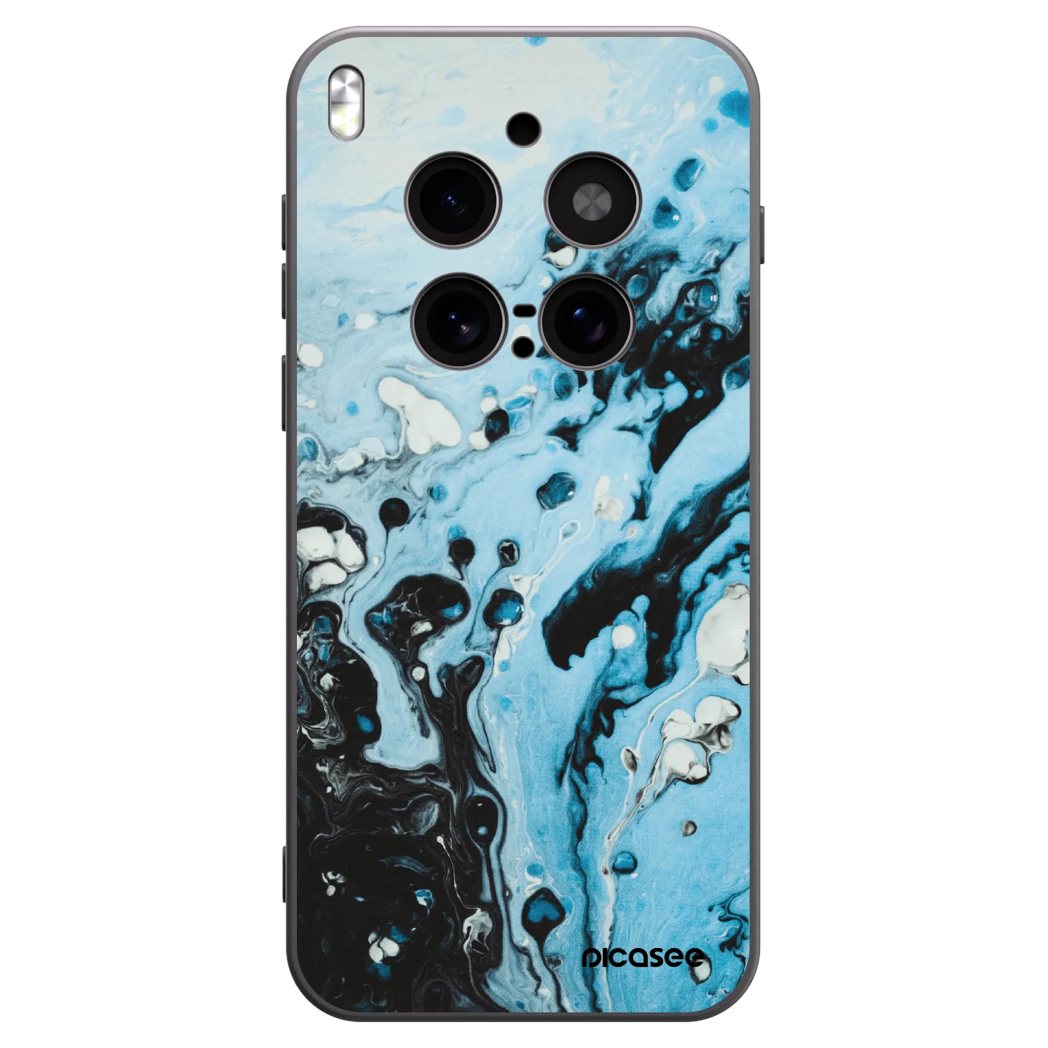 Picasee silikonový černý obal pro Vivo X300 Pro - Organic blue