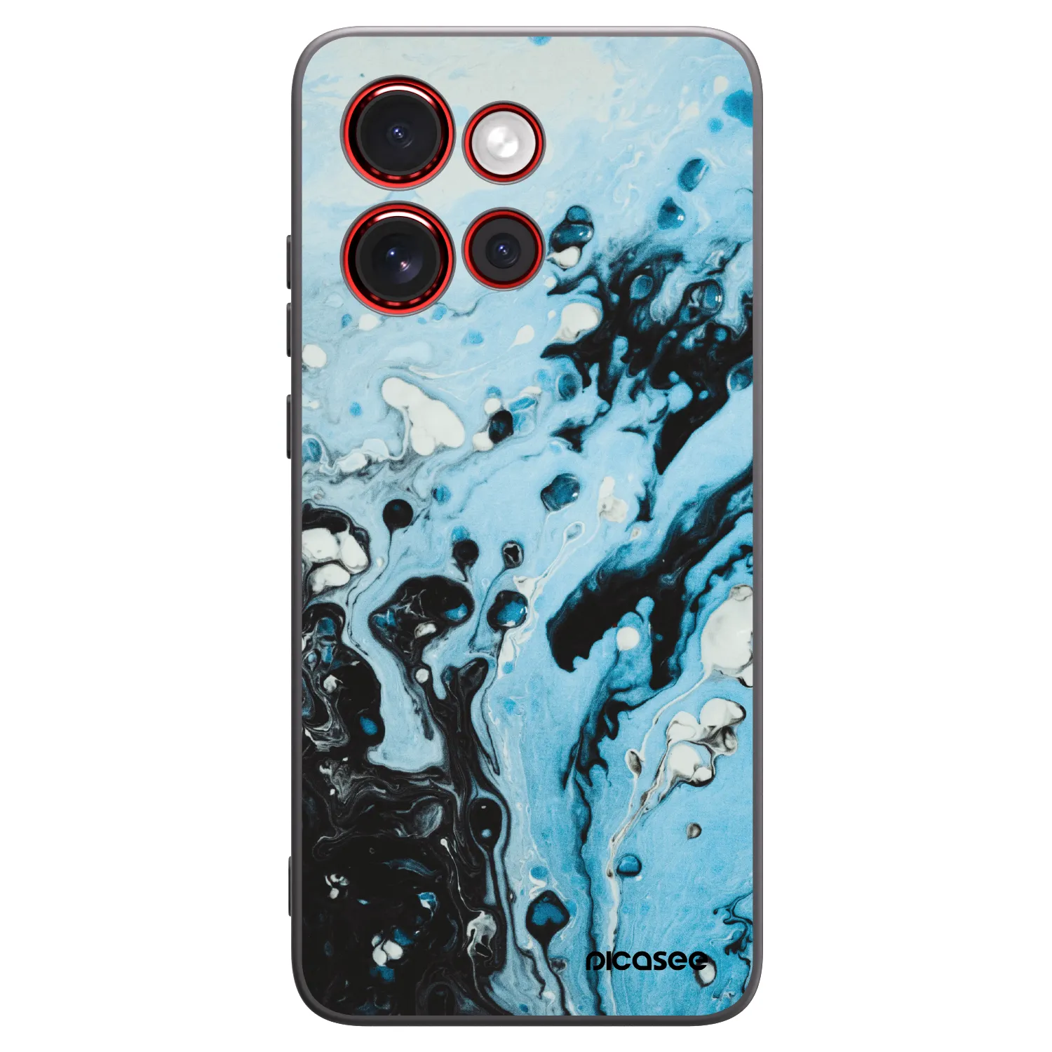 Picasee silikonový černý obal pro Motorola Edge 60 Neo 5G - Organic blue