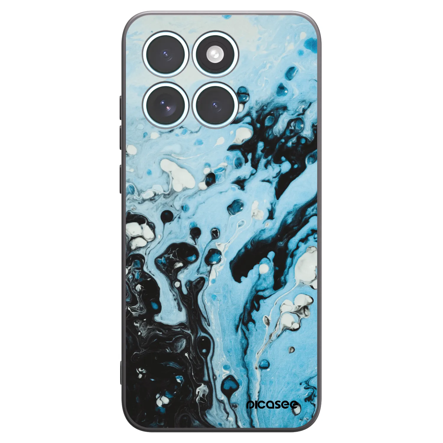 Picasee silikonový černý obal pro Motorola Edge 70 Fusion - Organic blue