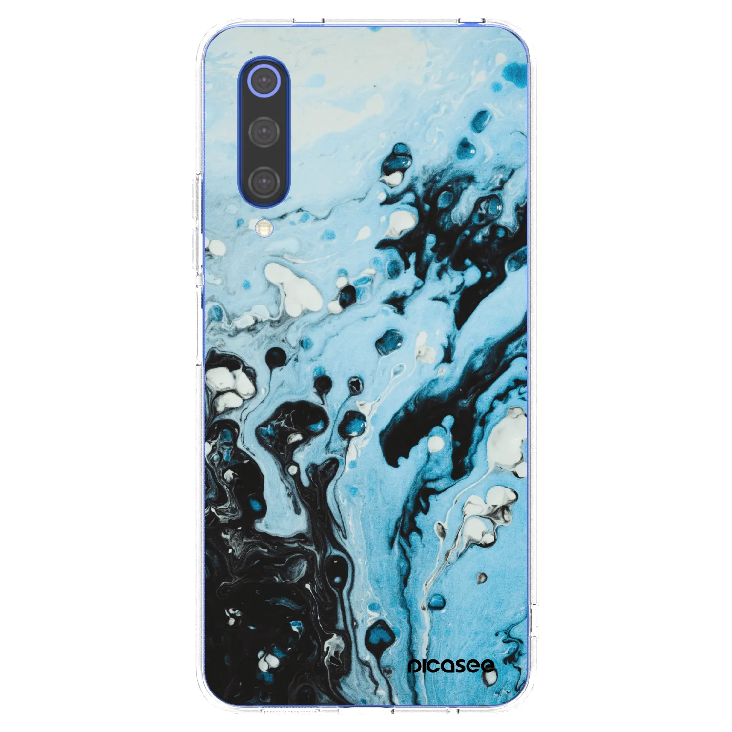 Picasee silikonový průhledný obal pro Xiaomi Mi 9 SE - Organic blue