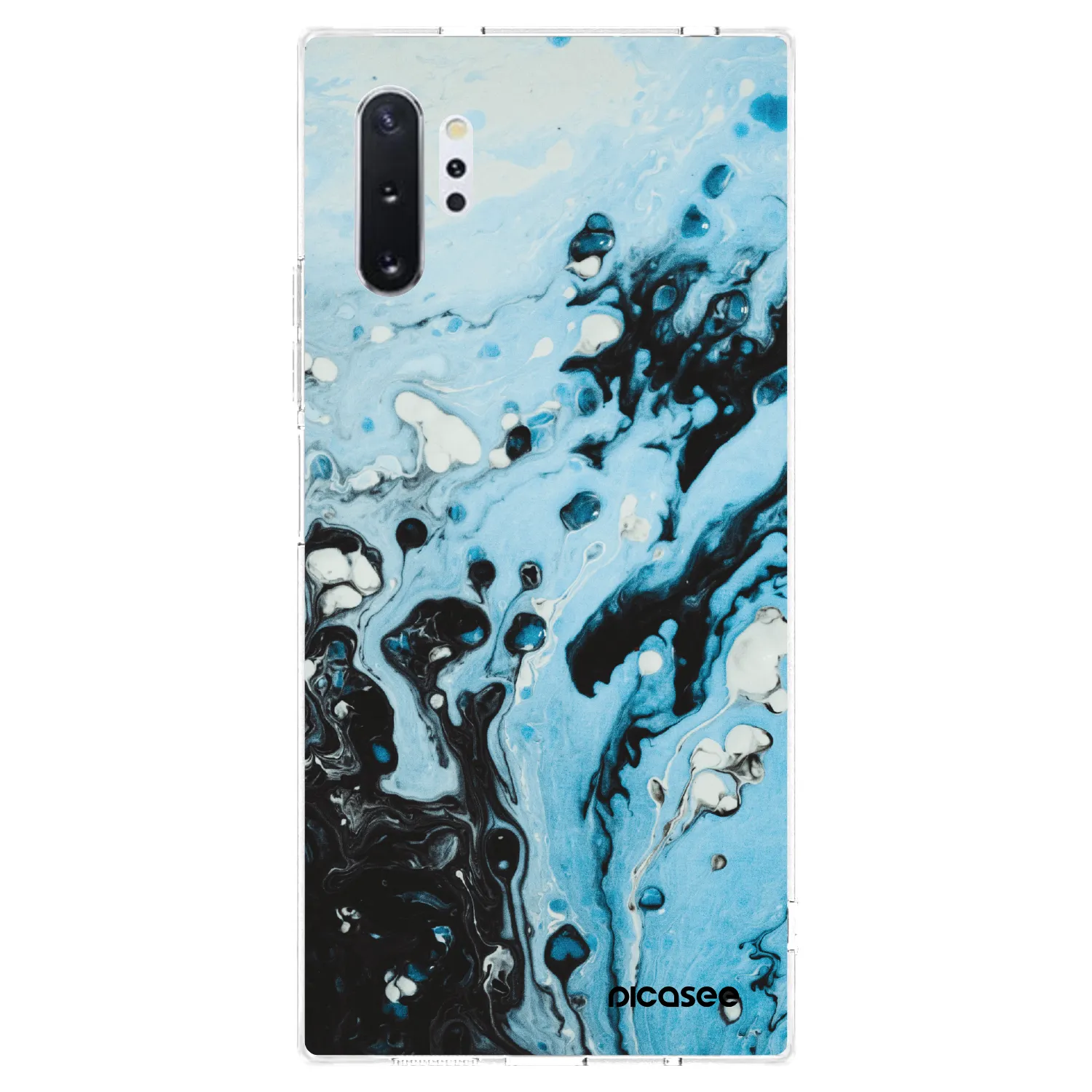 Picasee silikonový průhledný obal pro Samsung Galaxy Note 10+ N975F - Organic blue