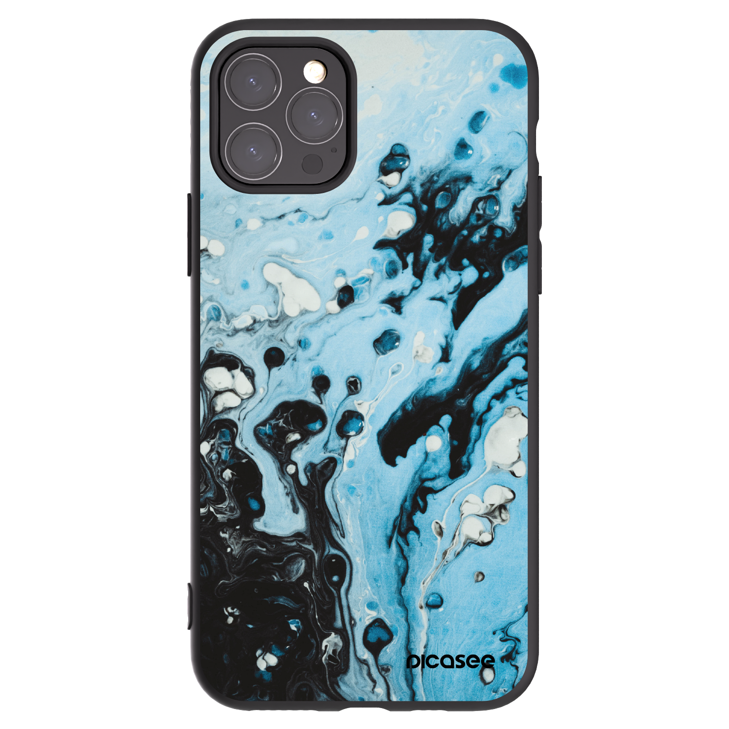 Picasee silikonový černý obal pro Apple iPhone 11 Pro - Organic blue