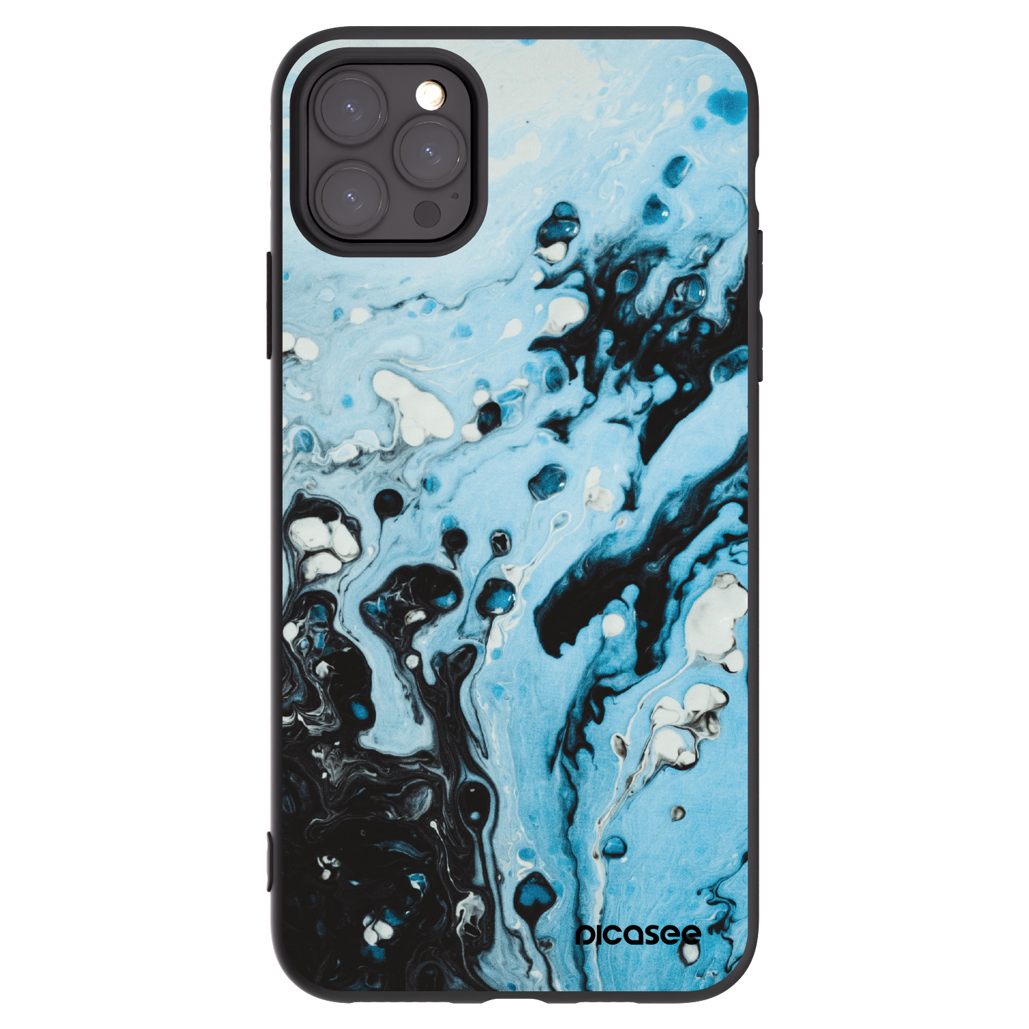 Picasee silikonový černý obal pro Apple iPhone 11 Pro Max - Organic blue