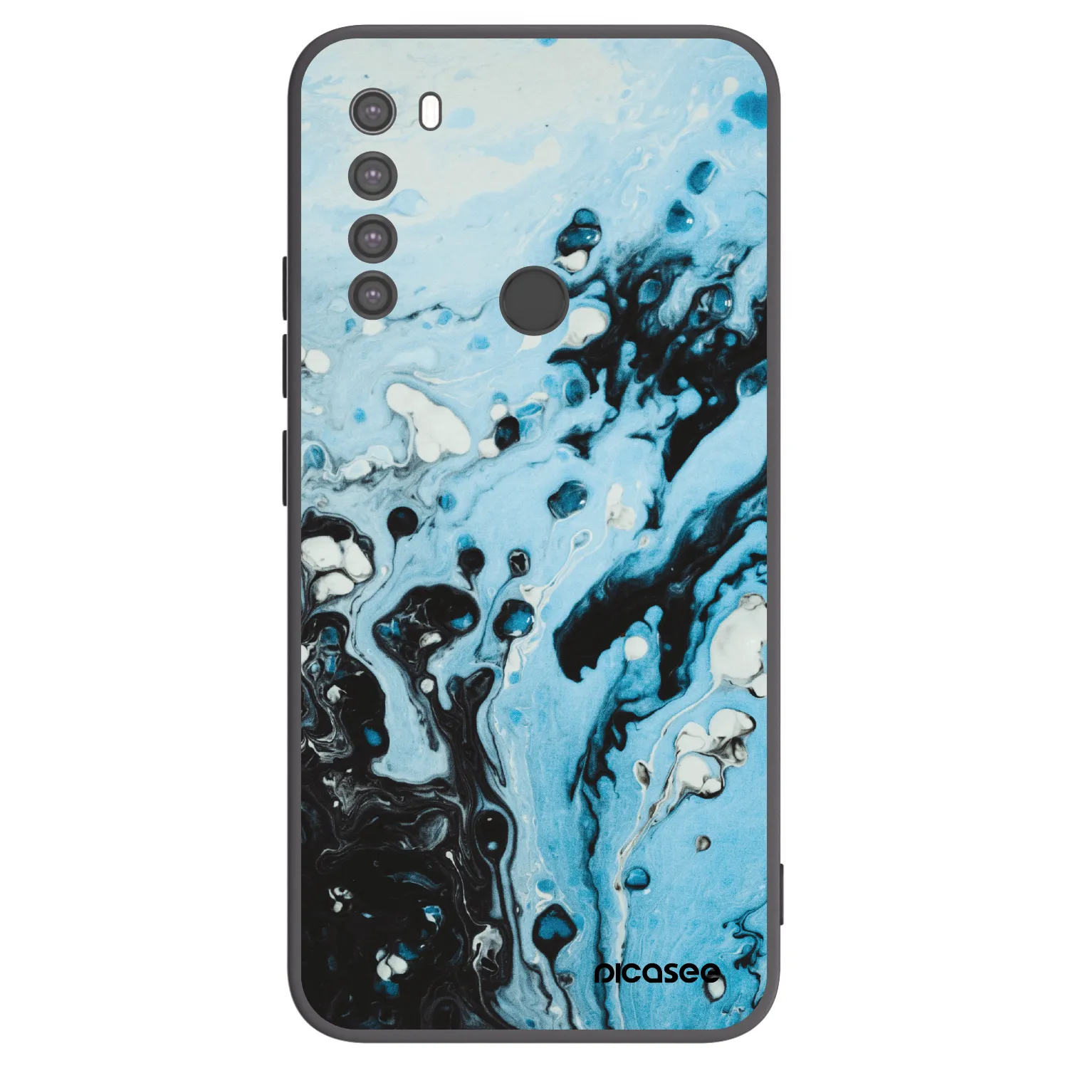 Picasee silikonový černý obal pro Xiaomi Redmi Note 8 - Organic blue