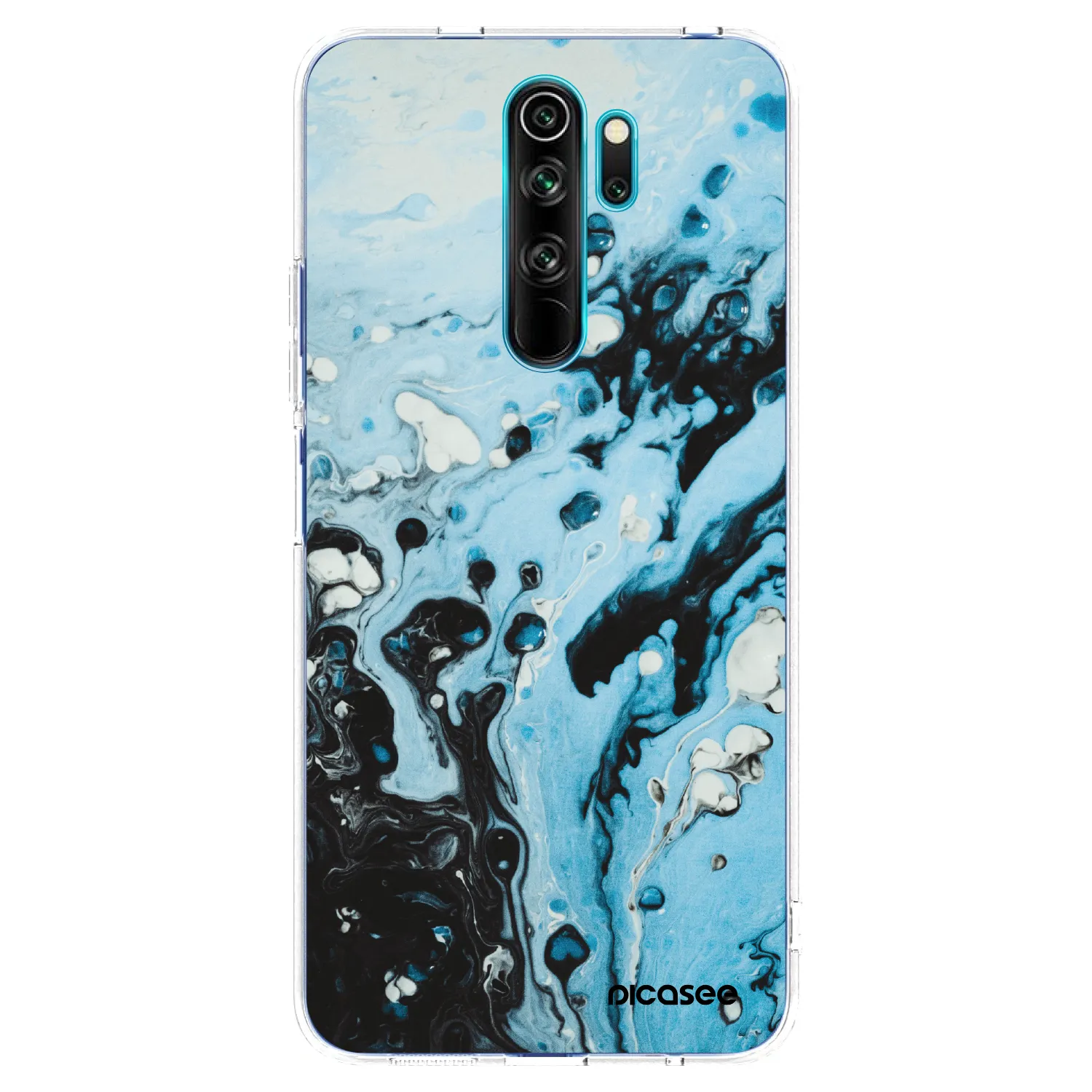 Picasee silikonový průhledný obal pro Xiaomi Redmi Note 8 Pro - Organic blue