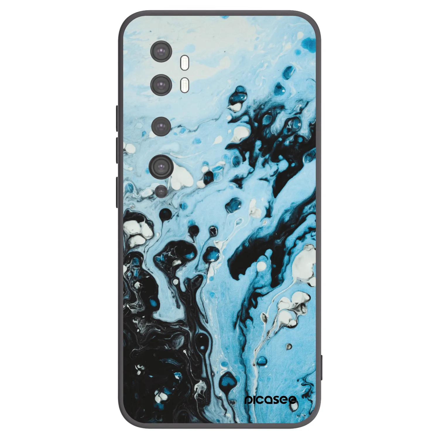 Picasee silikonový černý obal pro Xiaomi Mi Note 10 (Pro) - Organic blue
