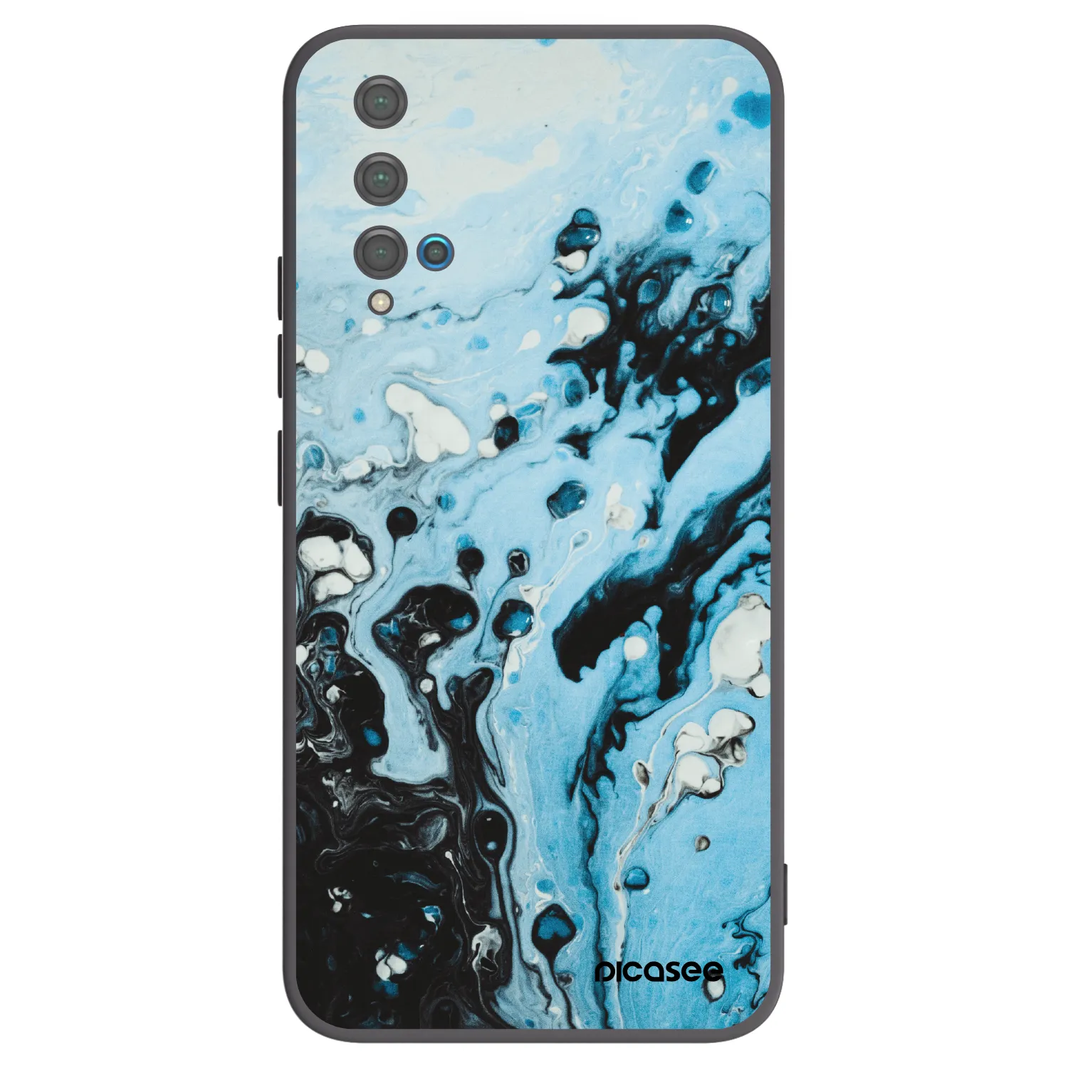 Picasee silikonový černý obal pro Huawei Nova 5T - Organic blue