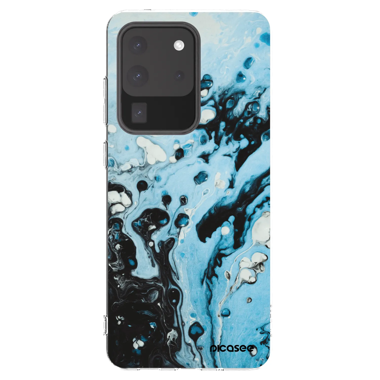Picasee silikonový průhledný obal pro Samsung Galaxy S20 Ultra 5G G988F - Organic blue