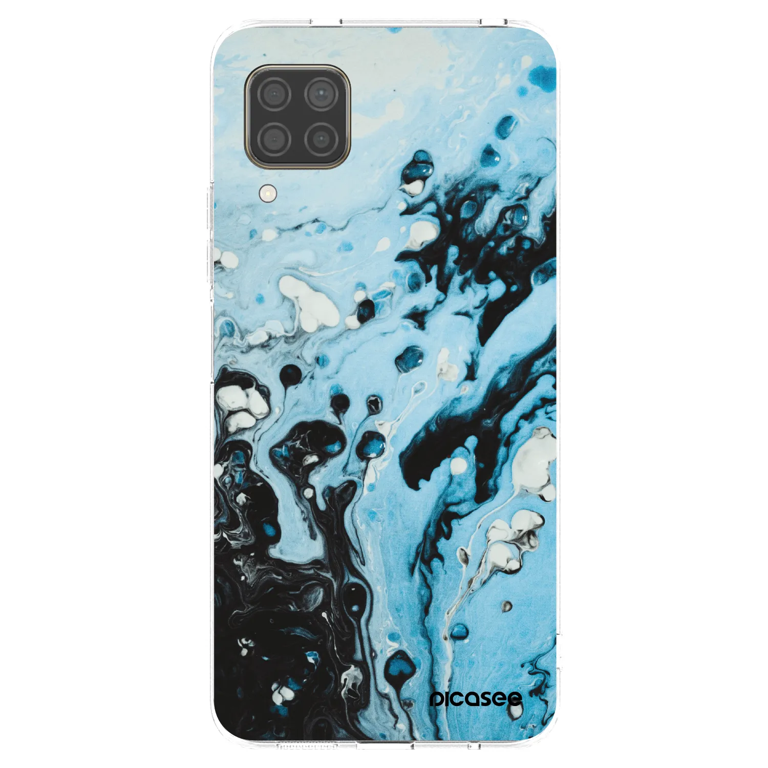 Picasee silikonový průhledný obal pro Huawei P40 Lite - Organic blue