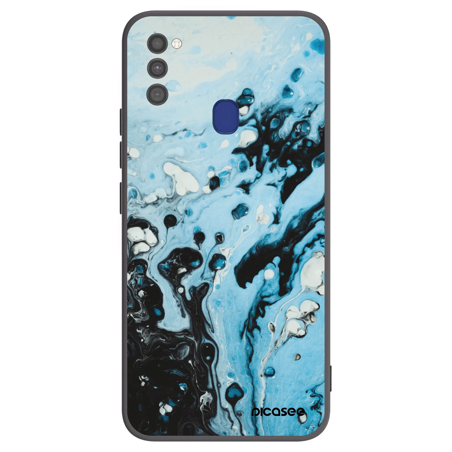 Picasee silikonový černý obal pro Samsung Galaxy M21 M215F - Organic blue