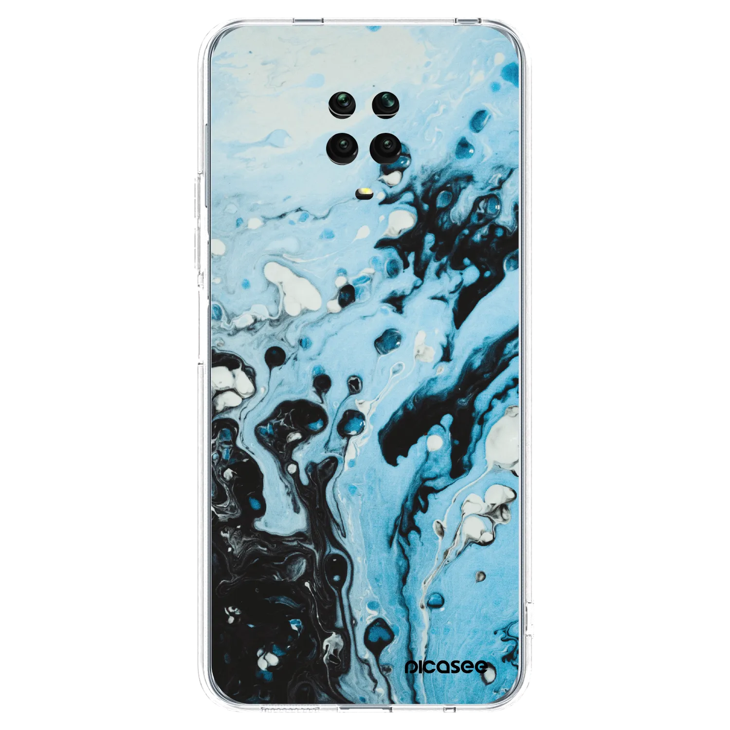 Picasee silikonový průhledný obal pro Xiaomi Redmi Note 9S - Organic blue
