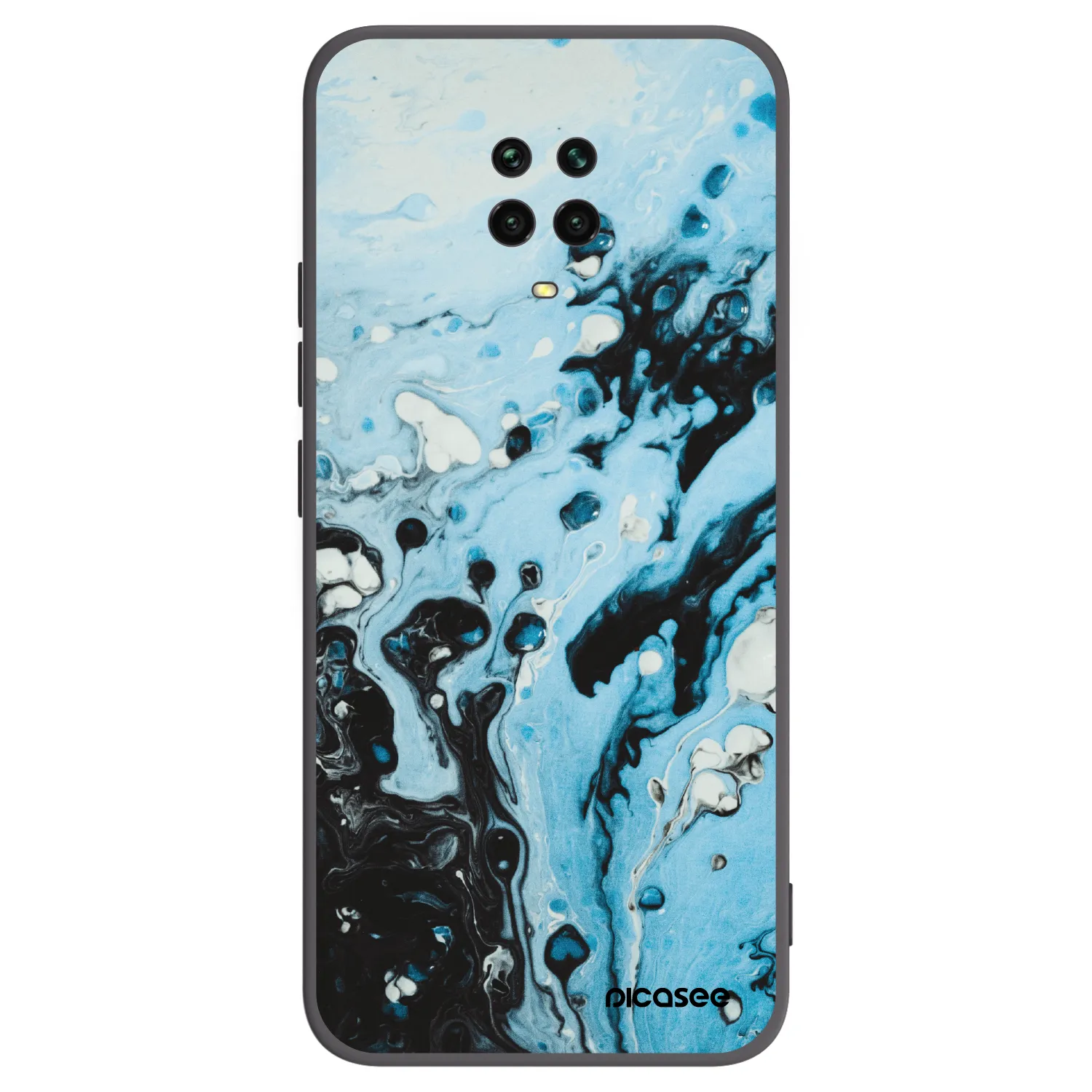 Picasee silikonový černý obal pro Xiaomi Redmi Note 9S - Organic blue