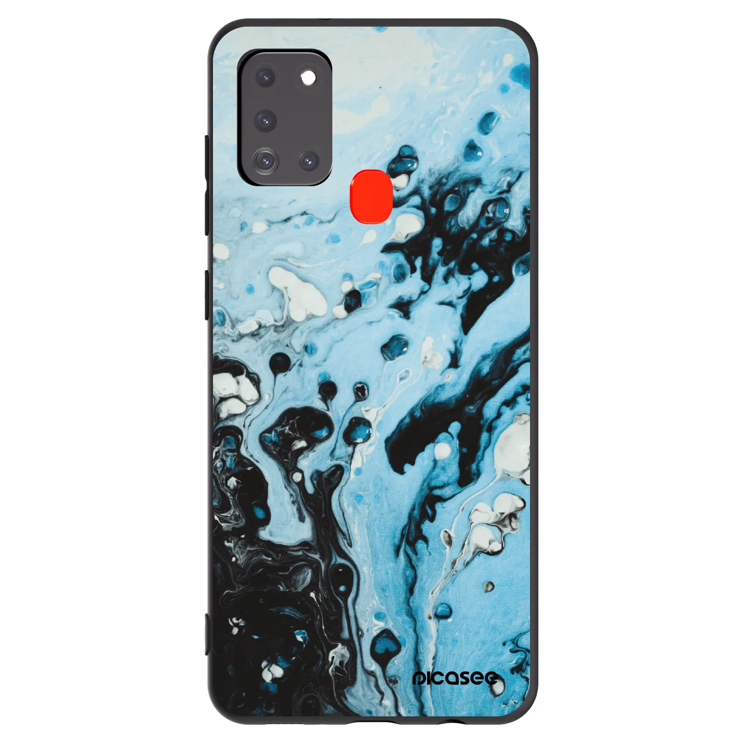 Picasee silikonový černý obal pro Samsung Galaxy A21s - Organic blue