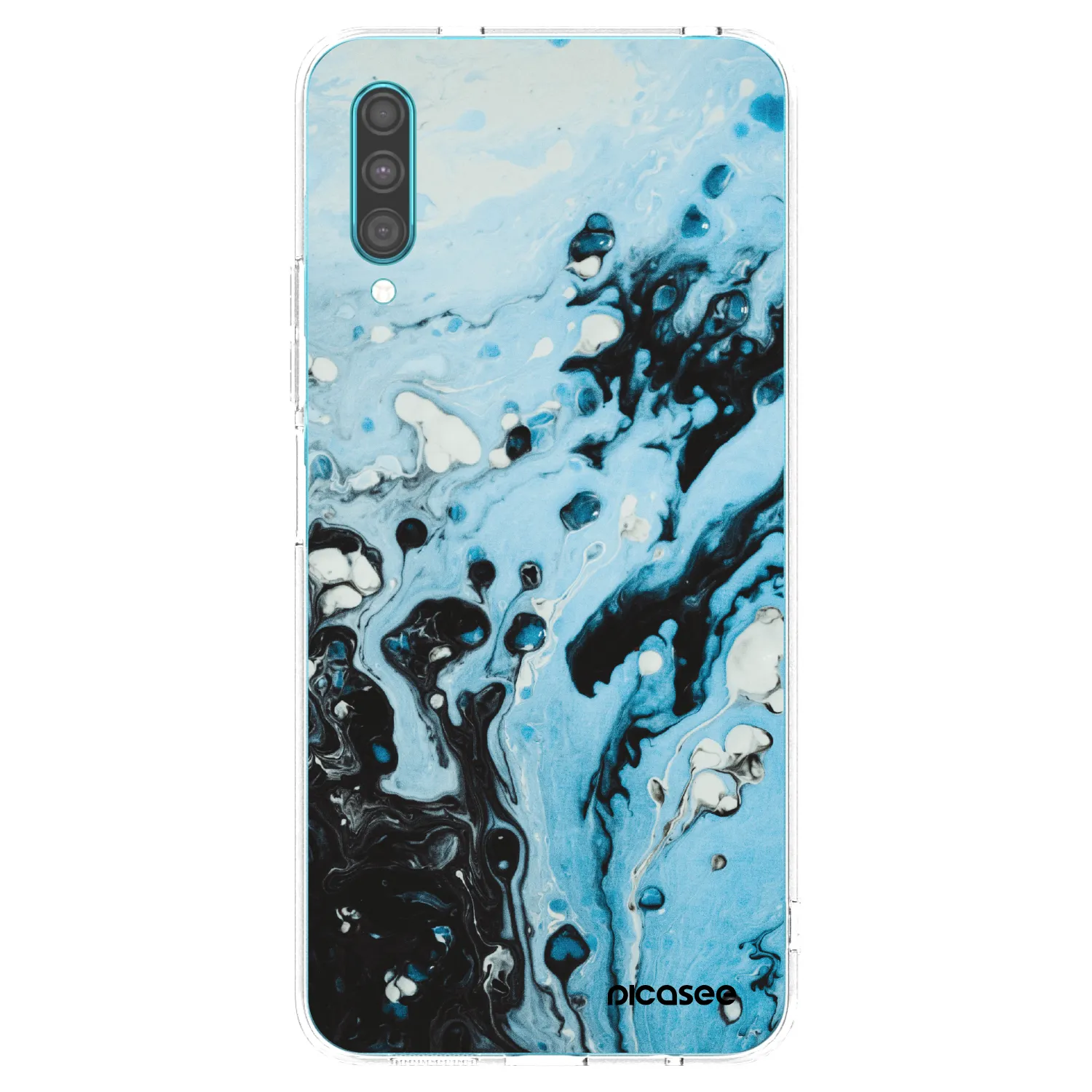 Picasee silikonový průhledný obal pro Samsung Galaxy A30s A307F - Organic blue