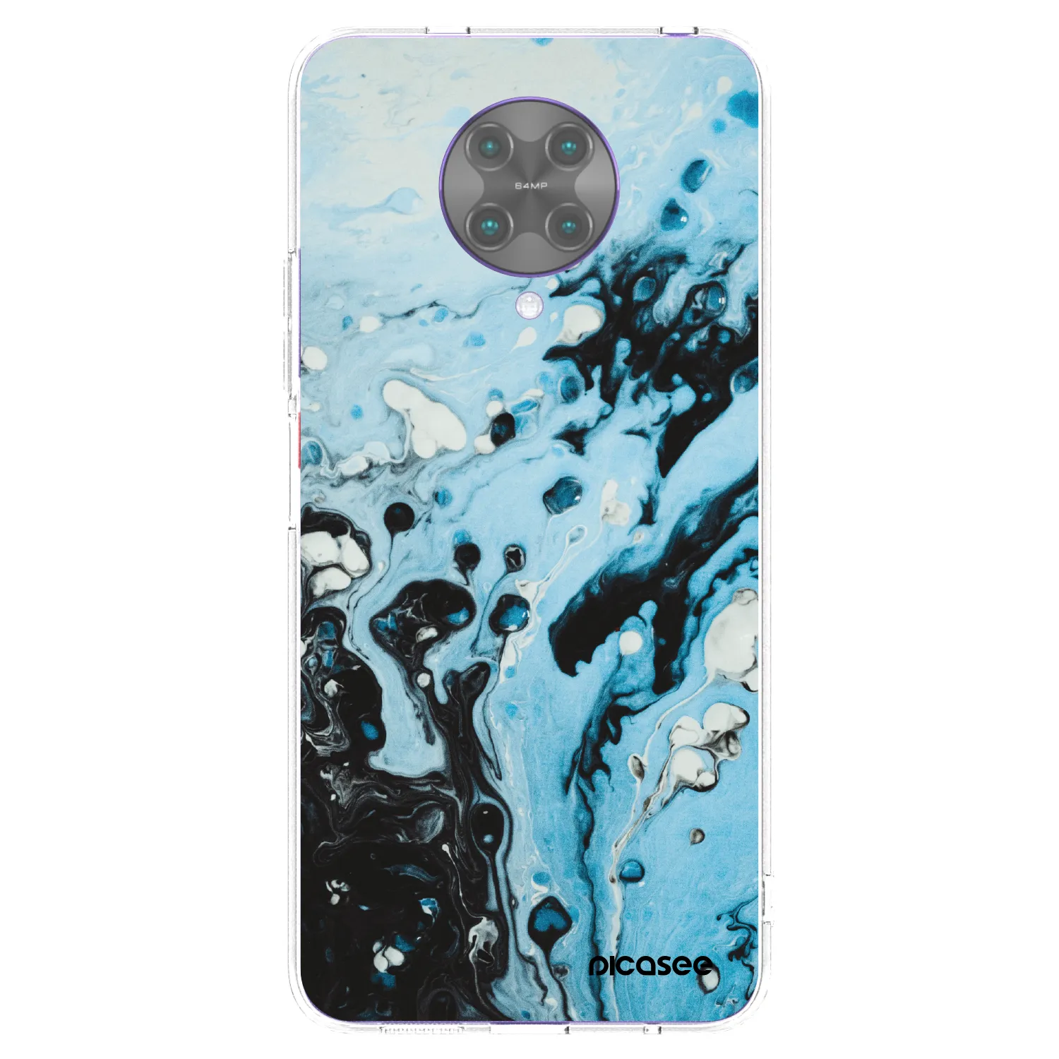 Picasee silikonový průhledný obal pro Xiaomi Poco F2 Pro - Organic blue