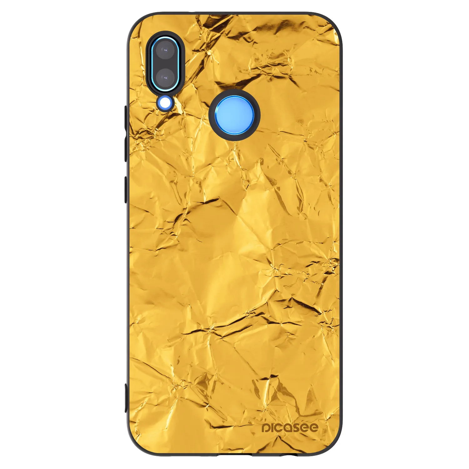 Picasee silikonový černý obal pro Huawei P20 Lite - Gold