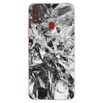 Picasee silikonový průhledný obal pro Samsung Galaxy A20s - Chrome