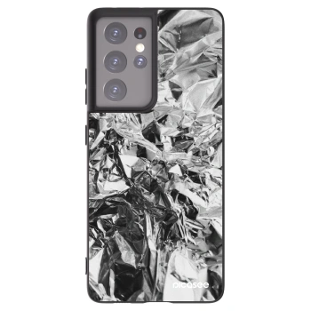Picasee silikonový černý obal pro Samsung Galaxy S21 Ultra 5G G998B - Chrome