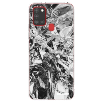 Picasee silikonový průhledný obal pro Samsung Galaxy A21s - Chrome