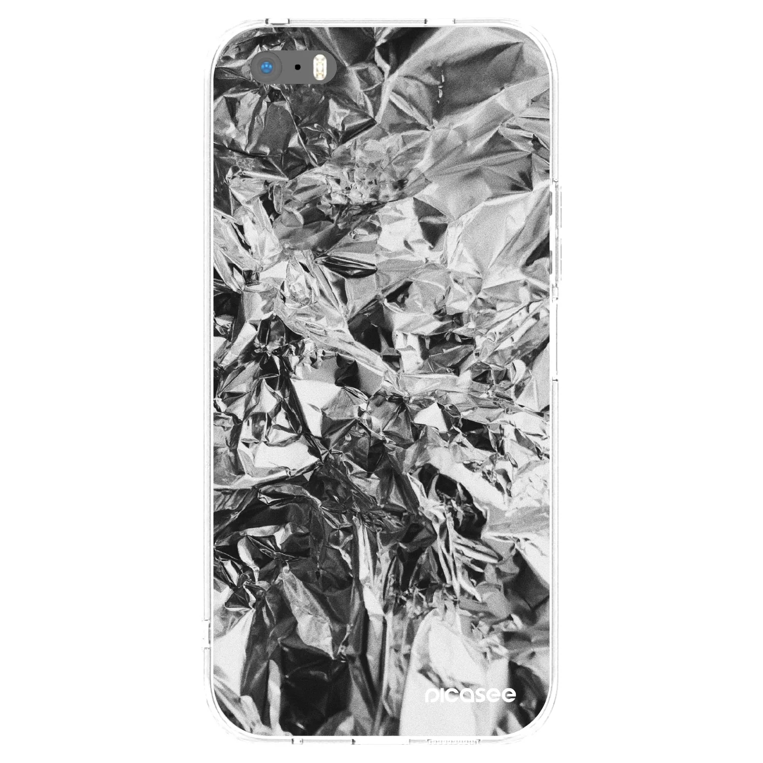 Picasee silikonový průhledný obal pro Apple iPhone 5/5S/SE - Chrome