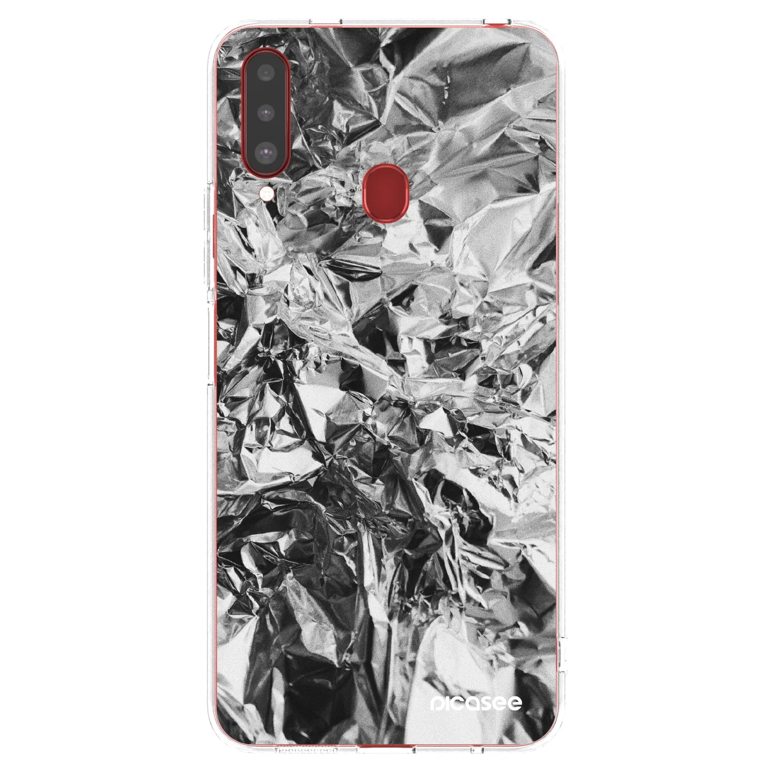 Picasee silikonový průhledný obal pro Samsung Galaxy A20s - Chrome