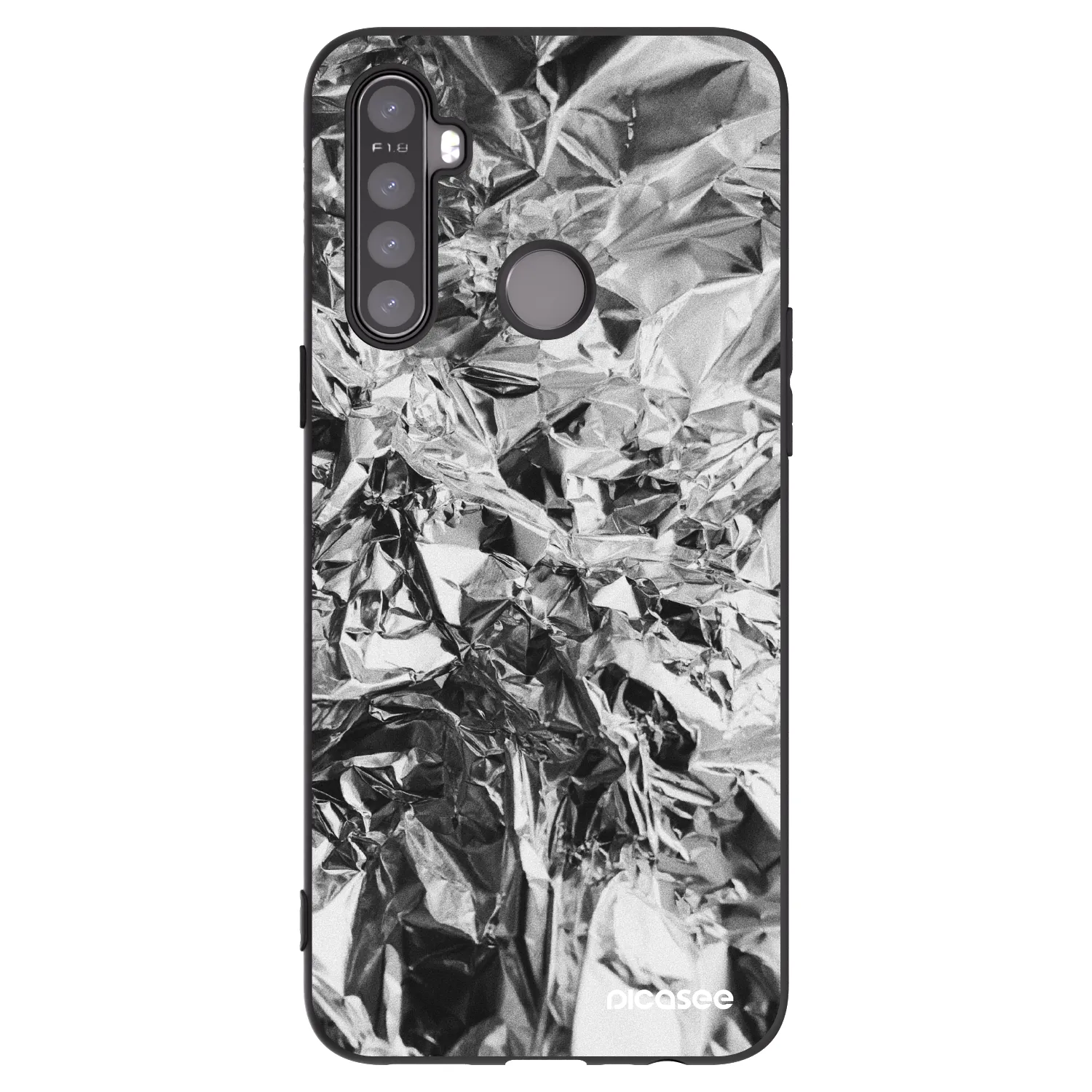 Picasee silikonový černý obal pro Realme 5 - Chrome