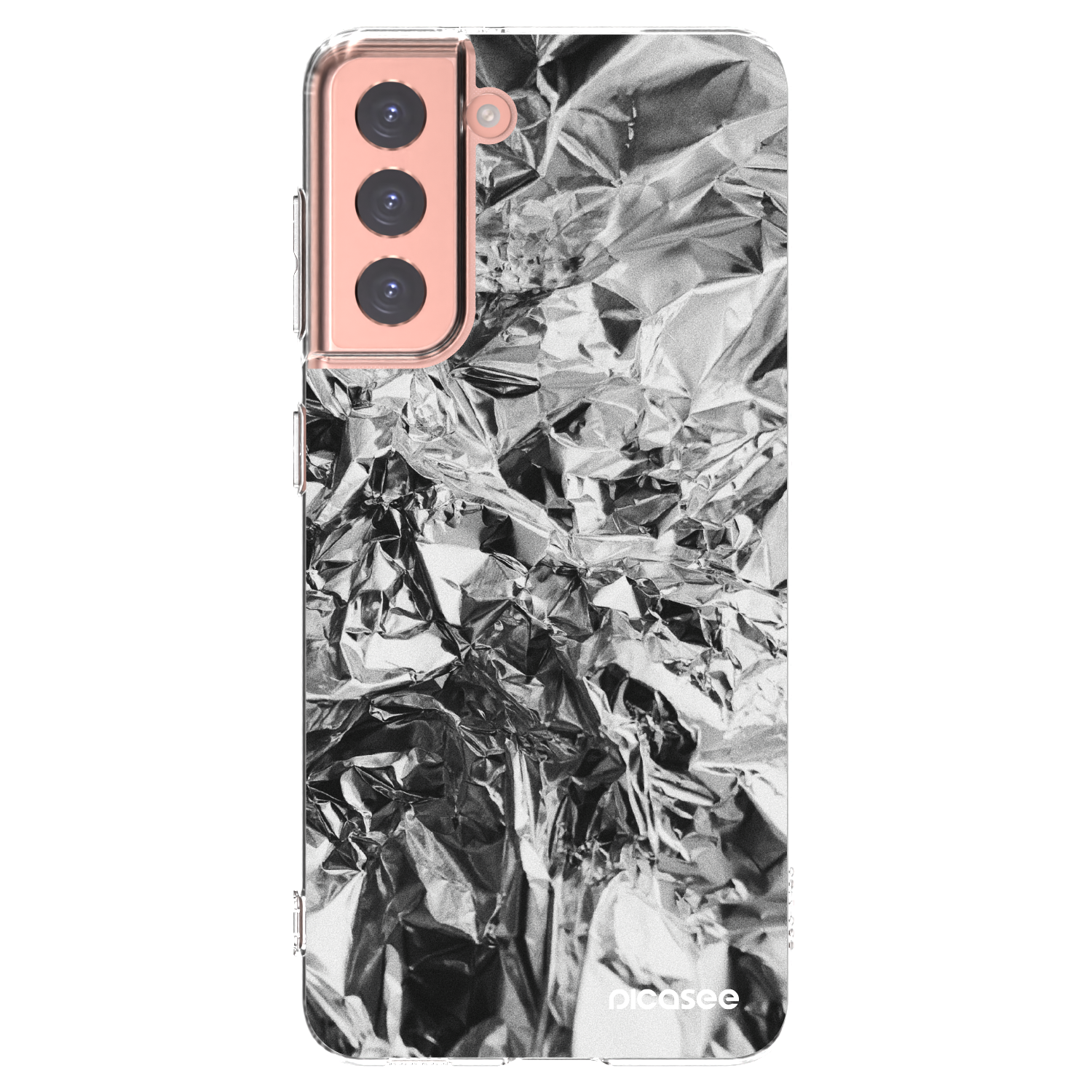 Picasee silikonový průhledný obal pro Samsung Galaxy S21 5G G991B - Chrome