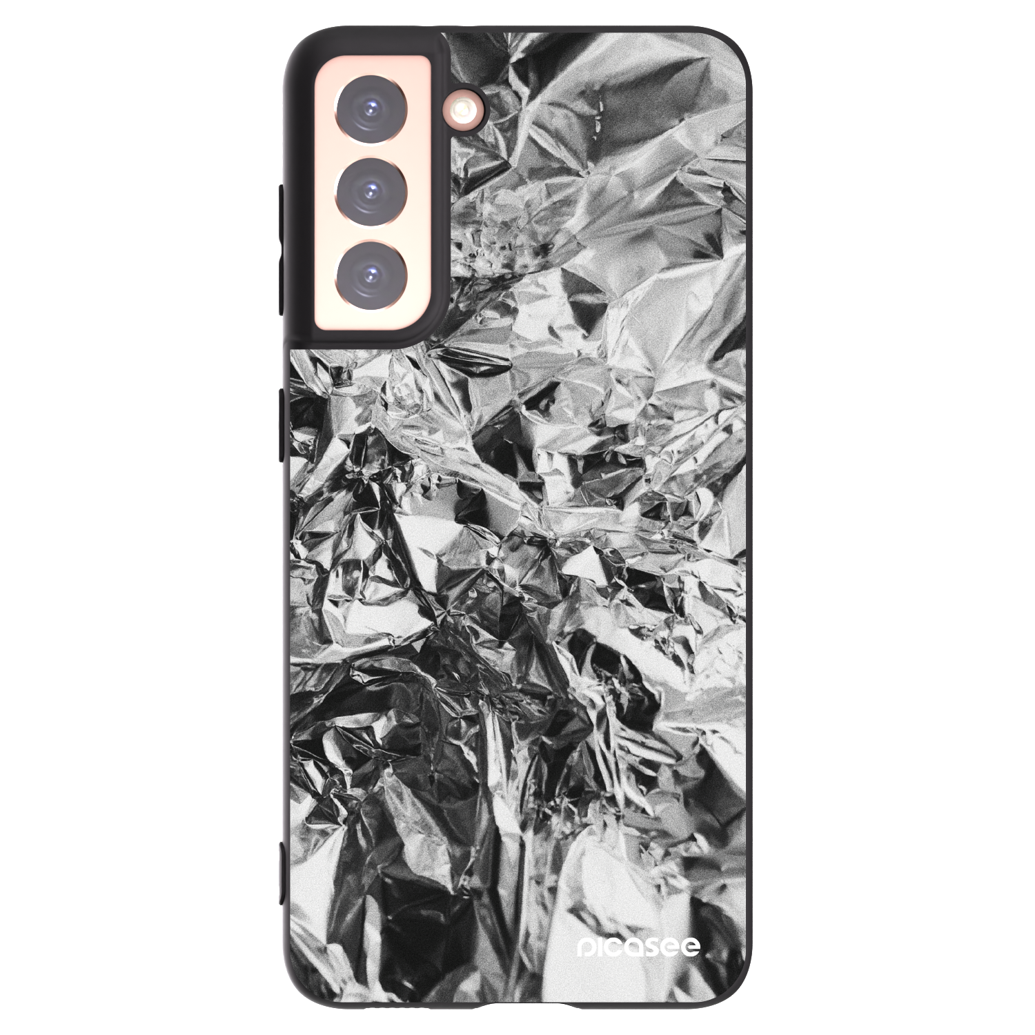 Picasee silikonový černý obal pro Samsung Galaxy S21 5G G991B - Chrome